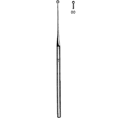 Buck Ear Curette Blunt Straight #00 67 2489 - Professional Ear Wax Removal Tool for Safe Ear Cleaning at Home & Clinic Use