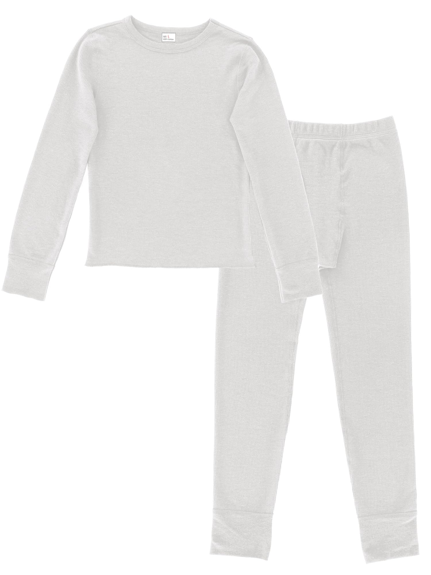Glory Max Men's 100% Cotton Waffle Knit Thermal Underwear Set - Long Johns Top & Bottom for Winter Warmth, Outdoor Activities & Layering