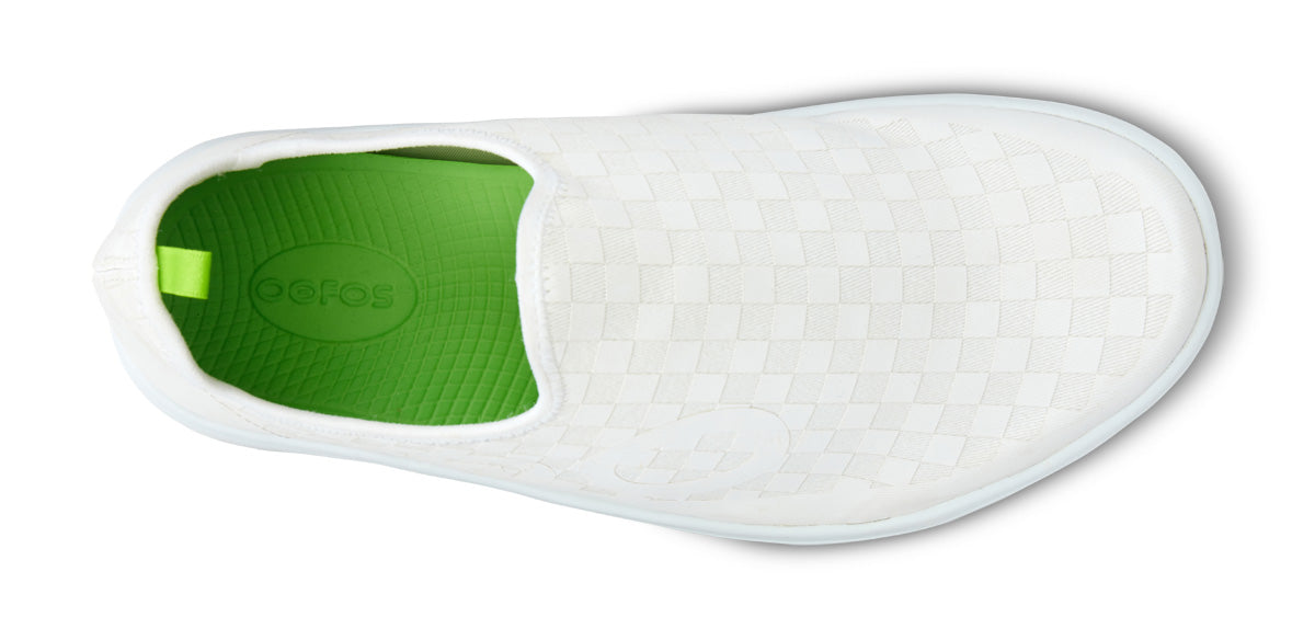 Men's OOmg eeZee Low Top Sneakers - White Checkerboard Design | Lightweight & Comfortable Walking Shoes for Casual Wear, Gym, and Everyday Use