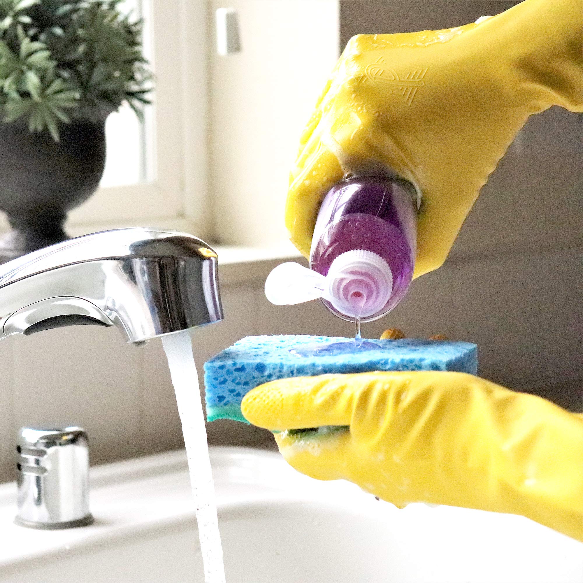 PLAYTEX HandSaver Rubber Gloves for Kitchen Cleaning, Dishwashing & Household Chores - 6 Pairs, Durable & Comfortable for Daily Use - Perfect for Washing Dishes, Cleaning Bathrooms & Gardening