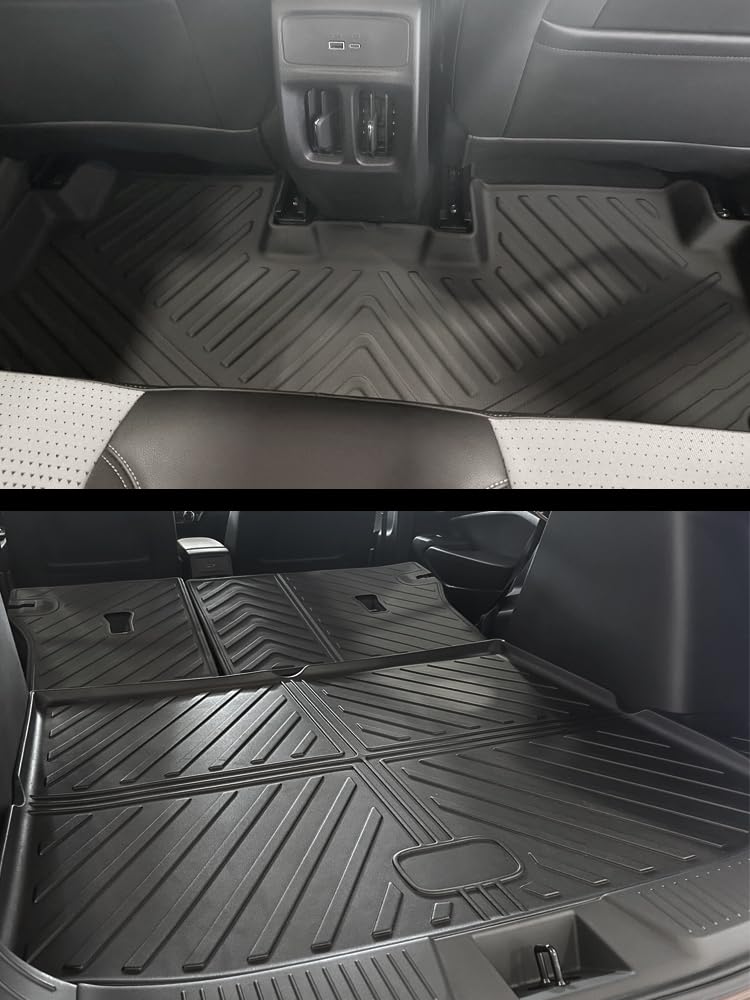 SMABEE All-Weather TPE Floor Mats & Cargo Liner for 2024-2025 Buick Envista - Heavy Duty 1-2 Row Custom Fit Car Floor Liners & Trunk Protector - Interior Accessories for SUV, Road Trips & Daily Commute