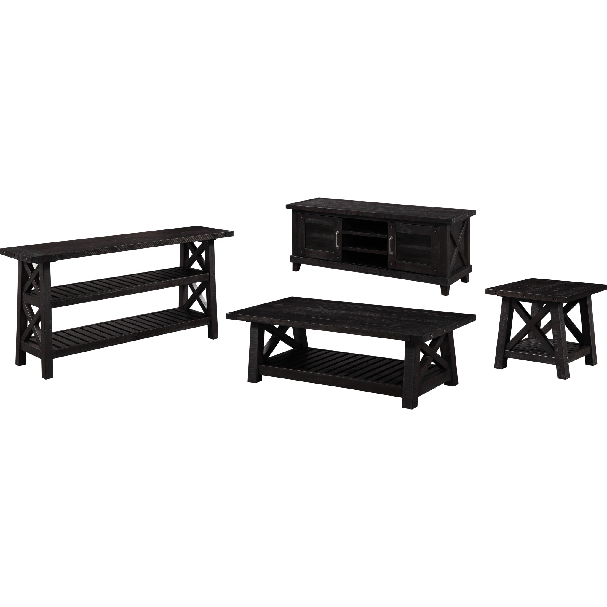 Solid Wood Coffee Table - Rustic Yosemite Style for Living Room, Cafe & Office - Handcrafted Modern Farmhouse Furniture for Home Decor