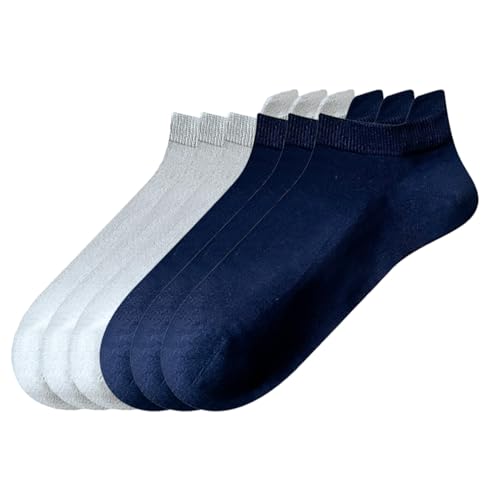 6 Pairs Light Gray*3+royal Blue*3