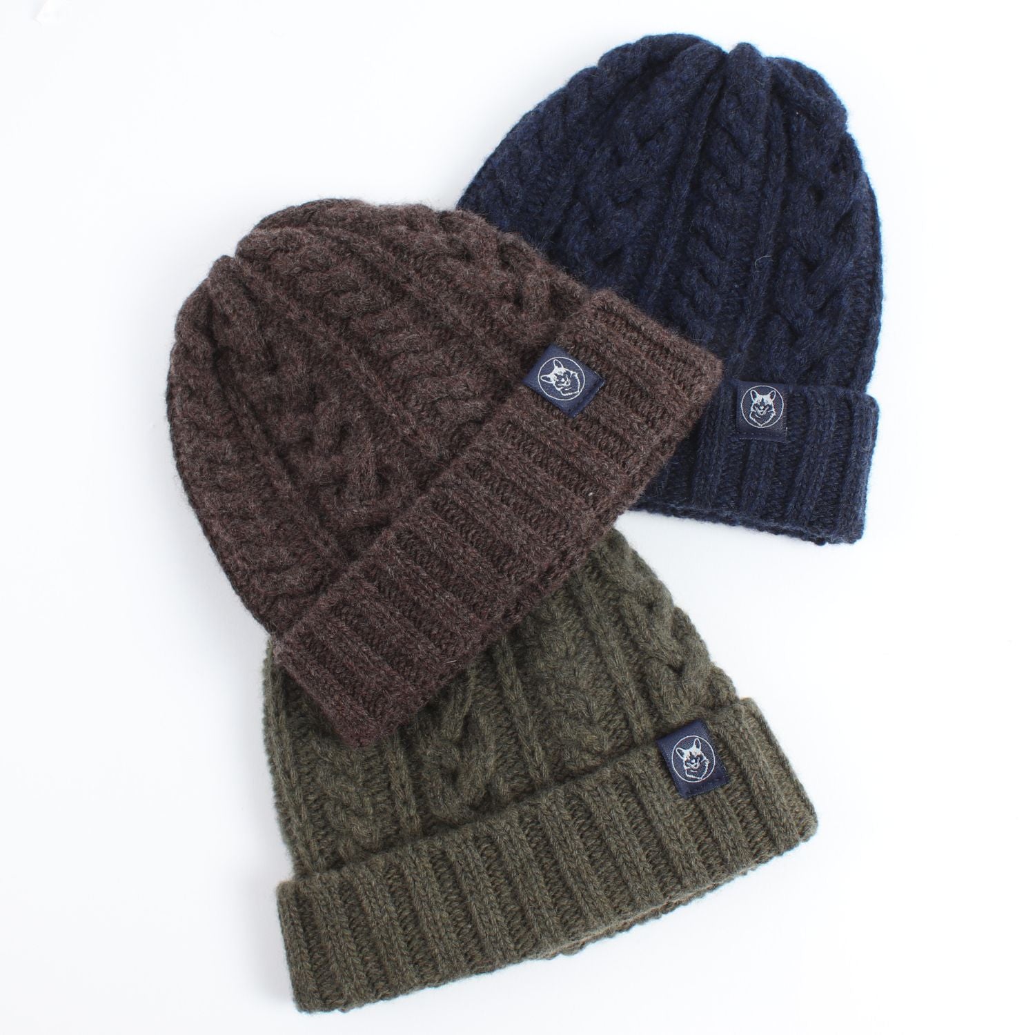 Men's Warm Wool Beanie with Multi Cable Knit Design - Cozy Winter Hat for Outdoor Activities, Skiing, and Hiking