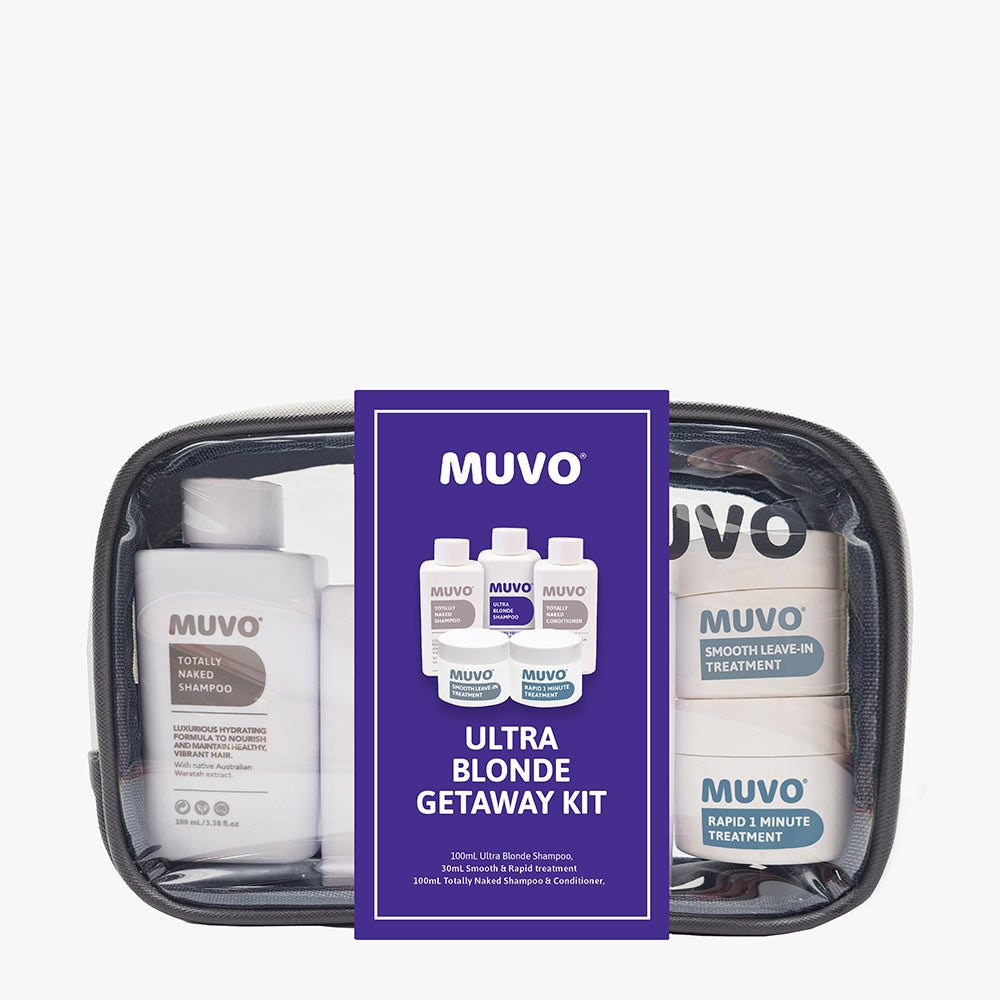 Muvo Ultra Blonde Getaway Kit - Professional Hair Lightening & Styling Set for Blonde Hair Care - Perfect for Salon, Home Use & Travel