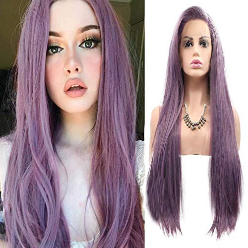 purple Wig Synthetic Hair