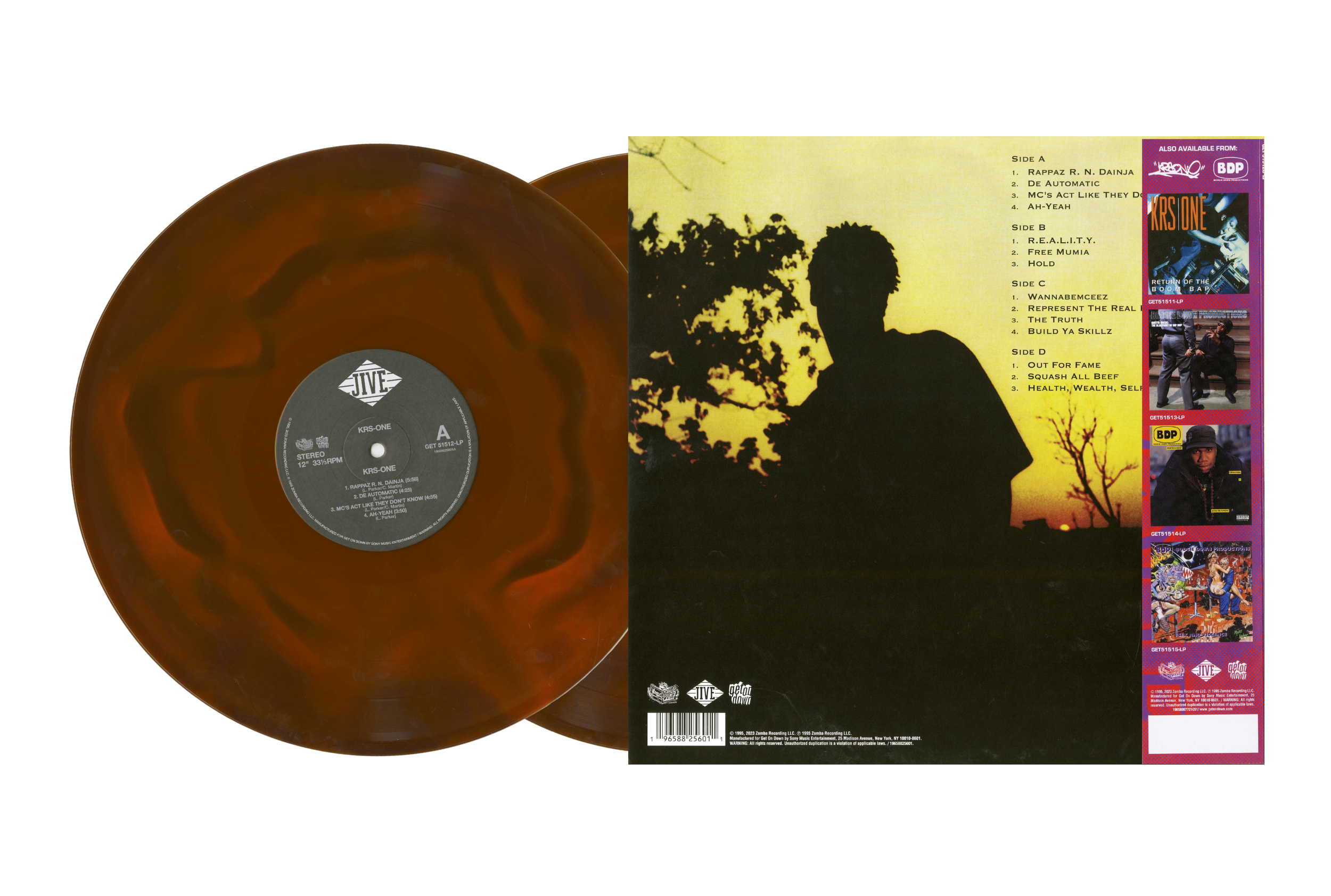 KRS One - Limited Edition Colored 2xLP Vinyl with OBI Strip - Hip Hop Music Collector's Item for DJs & Music Enthusiasts