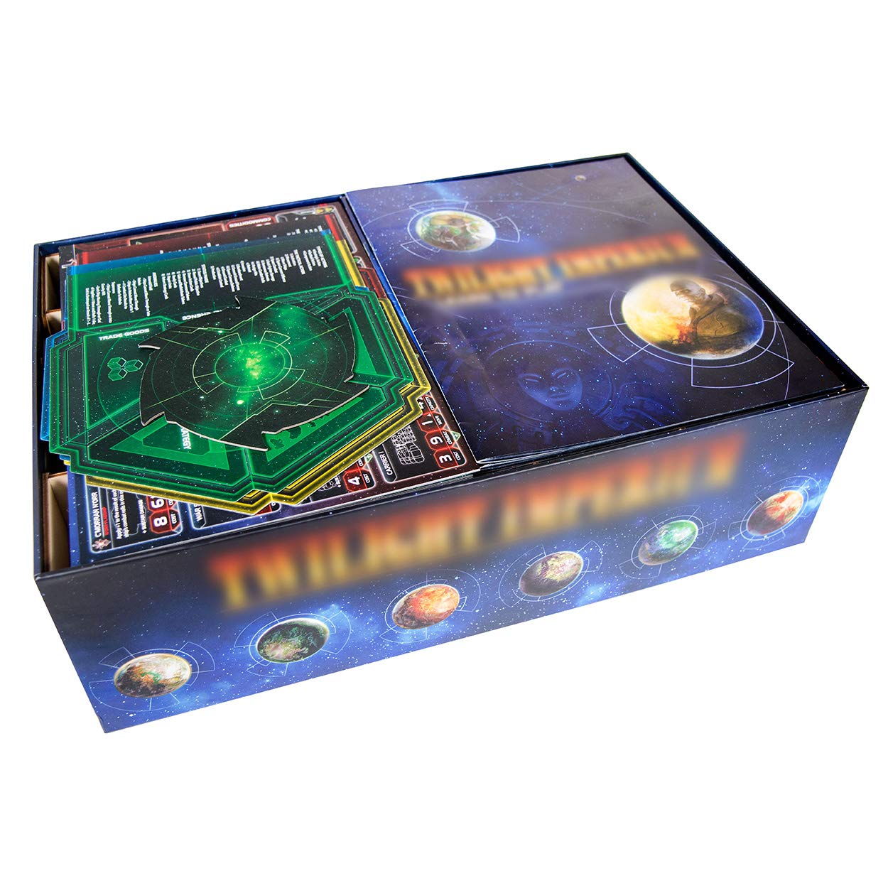 The Broken Token Imperious Twilight Box - Premium Wooden Game Organizer with Multiple Trays for Twilight Imperium Board Game | Perfect for Game Nights & Storage Solutions