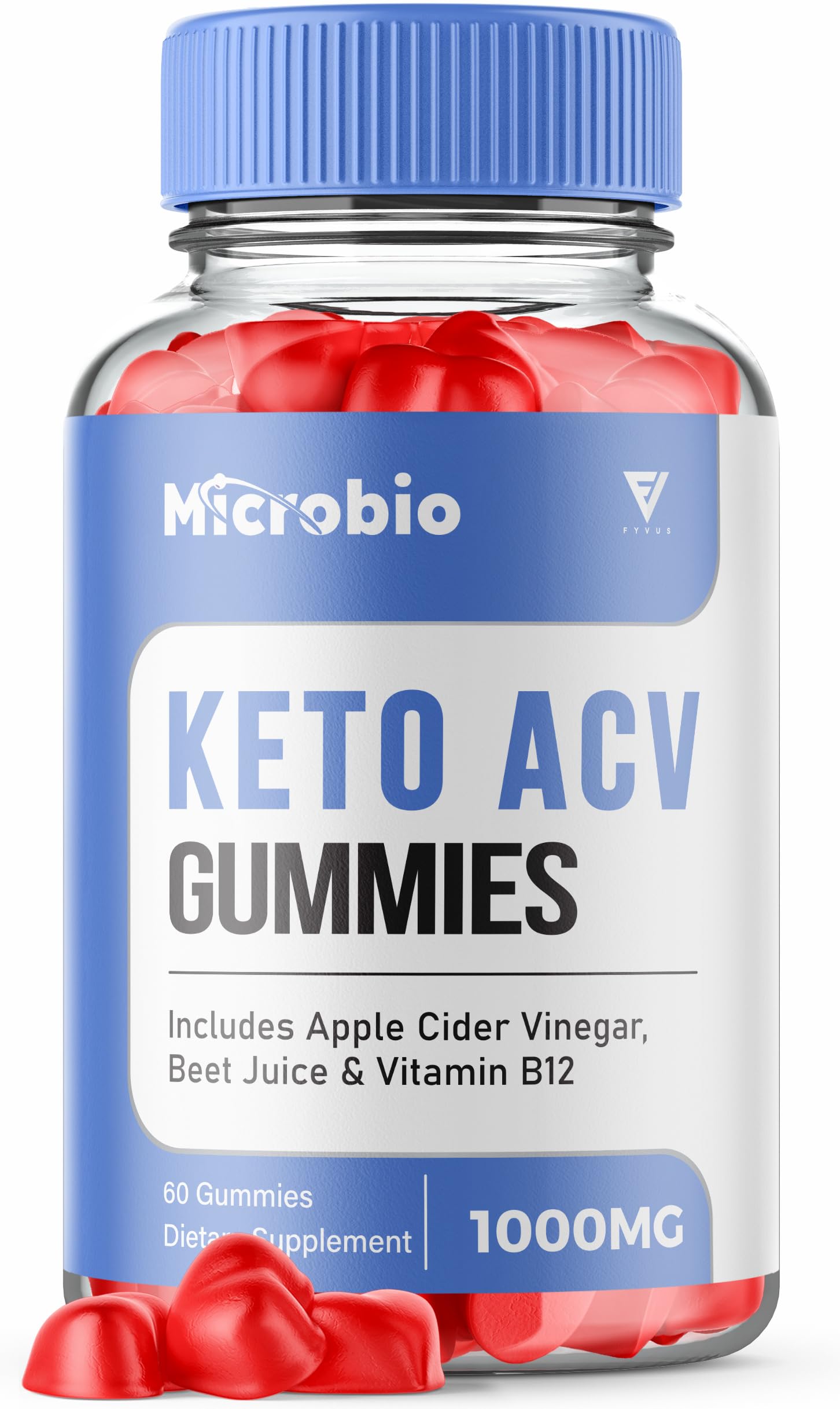 Microbio Keto ACV Gummies with Apple Cider Vinegar - Maximum Support Formula (60 Count) | Sugar-Free Ketogenic Diet Supplement for Weight Management & Energy Boost | Perfect for On-The-Go Healthy Lifestyle