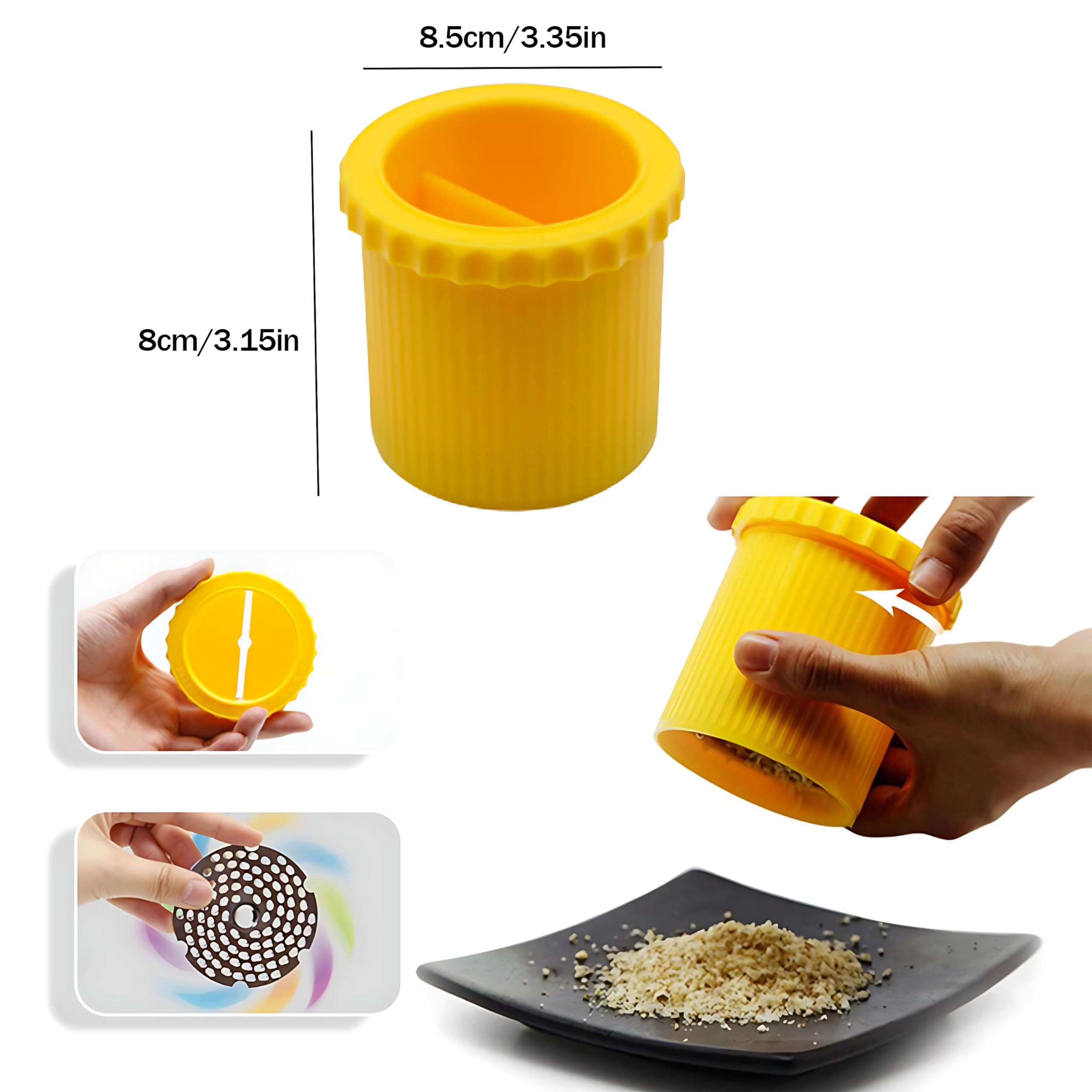 Premium Nutmeg Grater & Nut Grinder - Stainless Steel Multi-Functional Spice Grinder for Nutmeg, Walnuts, Peanuts, Coffee Beans & Seasonings - Perfect for Baking, Cooking & Coffee Brewing at Home