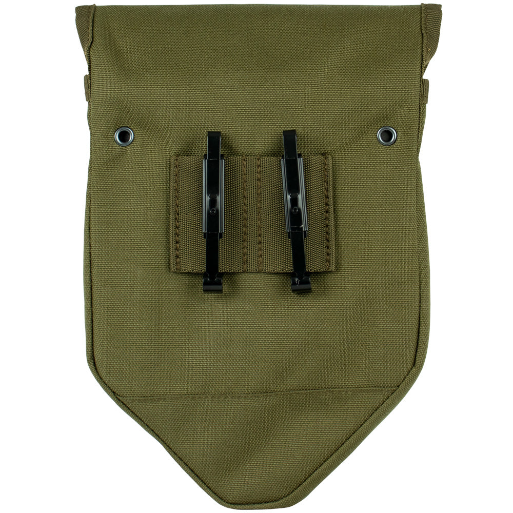 GI Style Tri-Fold Shovel Cover - Durable Military Grade Shovel Case for Camping, Hiking & Survival Gear - Fits Standard E-Tool Shovels