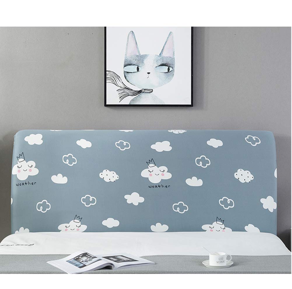 Printed Stretch Headboard Slipcover - Dustproof Bed Headboard Cover for Queen Size (67-85 inch) - Fits Wooden, Upholstered & Leather Beds - Perfect for Bedroom Decor & Headboard Protection
