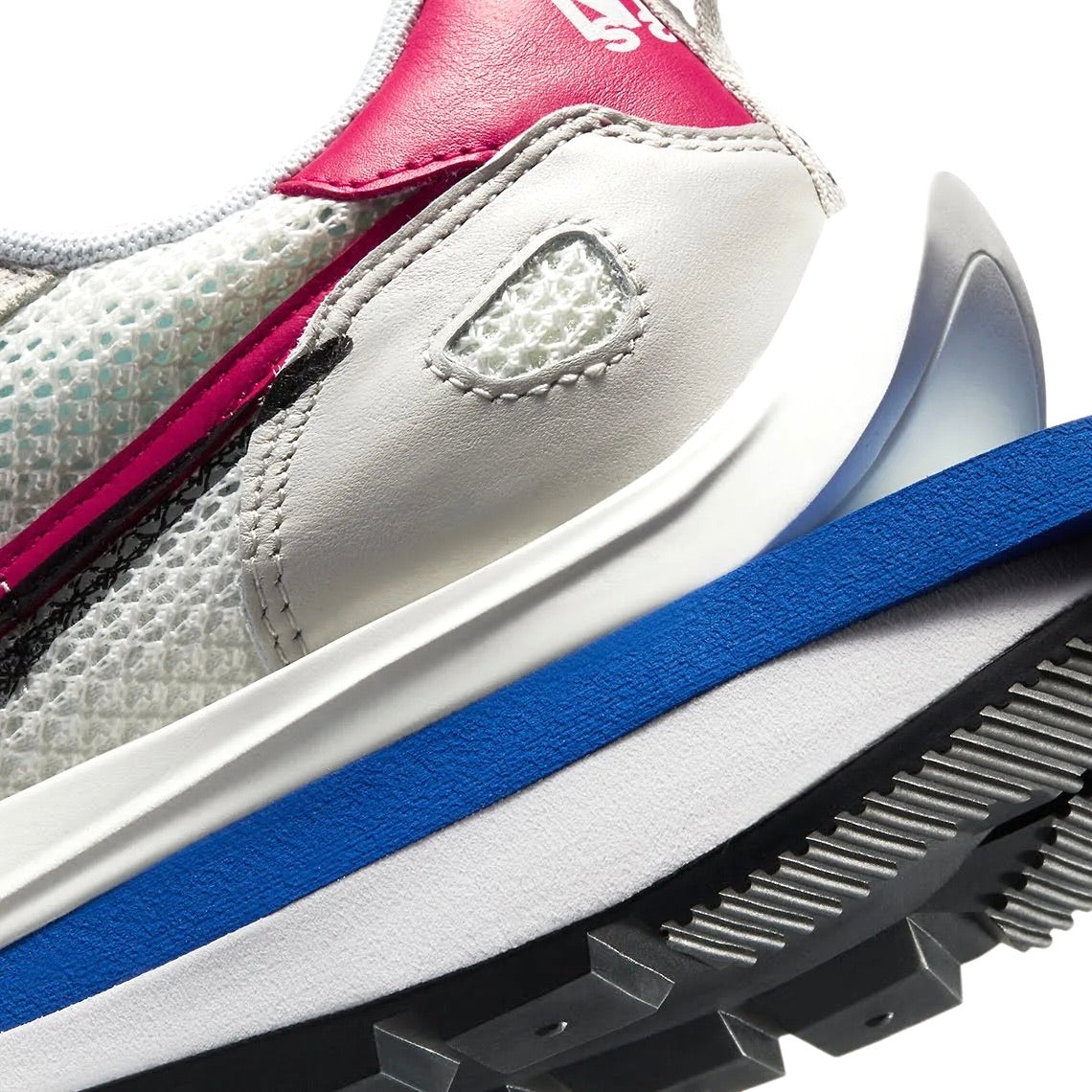 Sacai x Nike Vaporwaffle Sneakers - Sail/Fuchsia/Lightbone/Game Royal Colorway - Running, Training & Streetwear Fashion Shoes