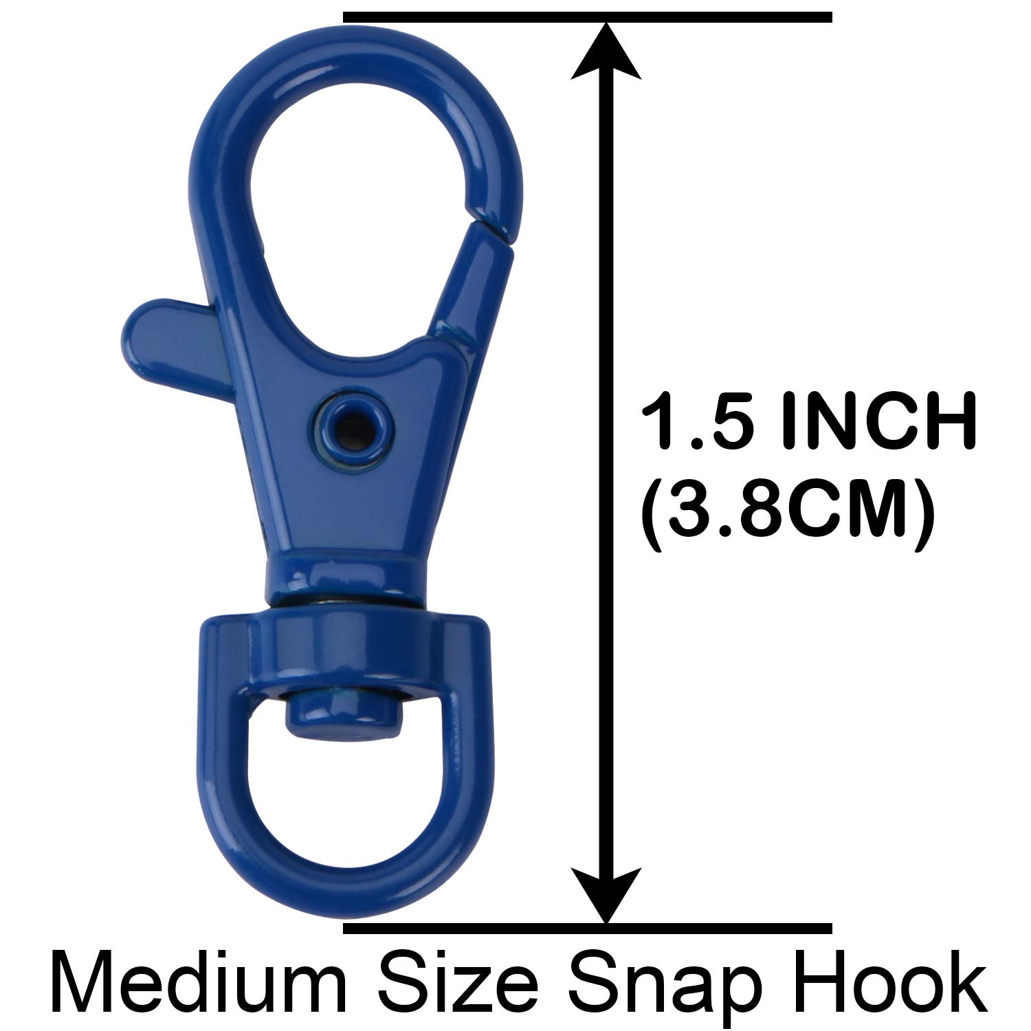 5-Pack Blue Lobster Clasp Key Rings for Keys, Jewelry & Crafts
