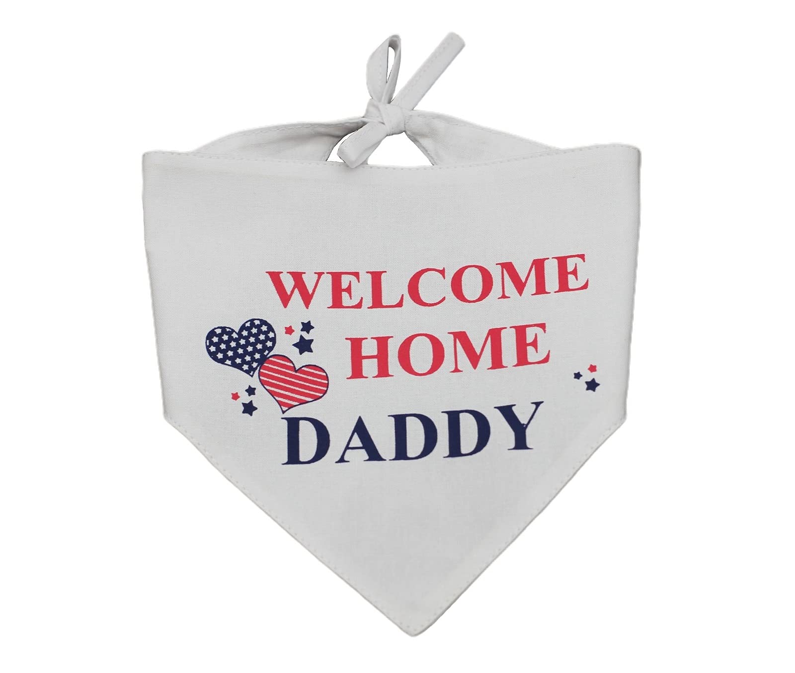 Welcome Home Daddy Dog Bandana for Small Dogs - Cute Pet Bandana for Small Breeds, Adjustable Neck Wrap for Puppies - Perfect for Family Reunions, Pet Parties & Photo Shoots