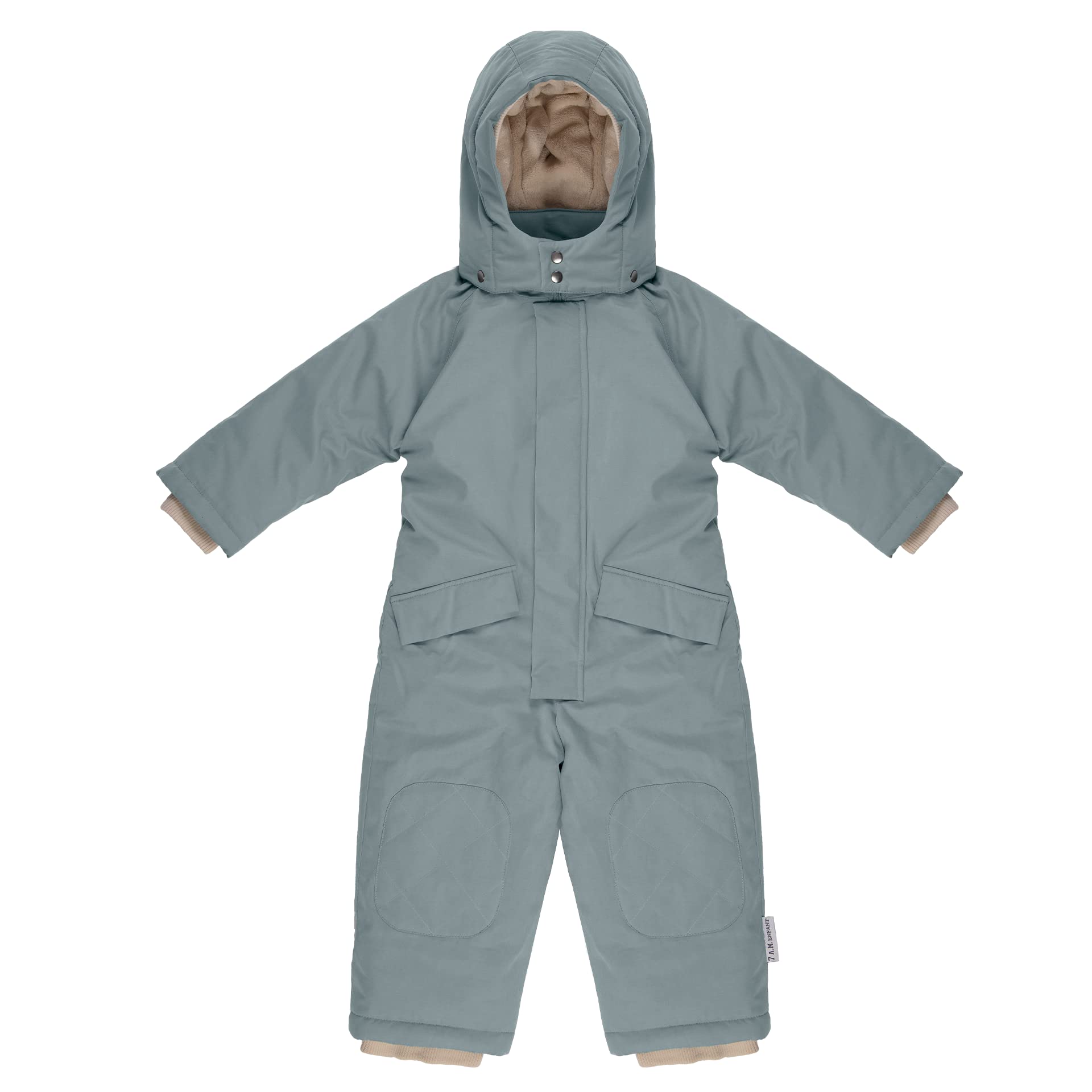 7AM Enfant Baby Jumpsuit Coat - 2-Way Zipper Teddy Jumpsuit for Infants & Toddlers | Water Repellent, Soft Cotton, Warm Winter Wear | Perfect for Outdoor Play, Stroller Walks & Cold Weather Adventures
