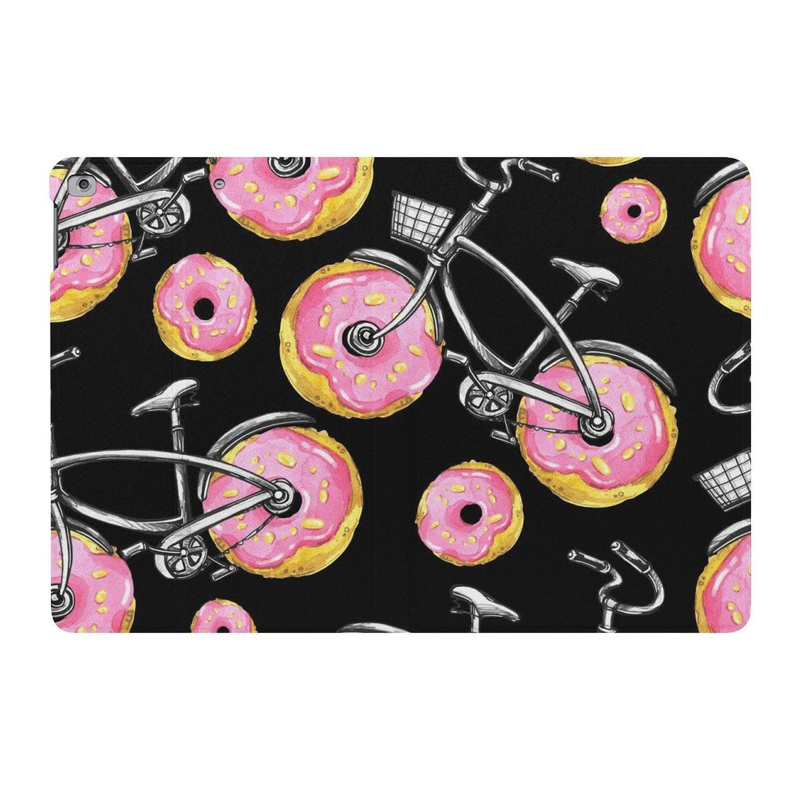 Shockproof Waterproof iPad Case Compatible with iPad 2017/2018/Air1/Air2 (9.7 Inch) - Slim Protective Cover with Donut Wheels Design & Stand Feature for Home, Office, and Travel Use