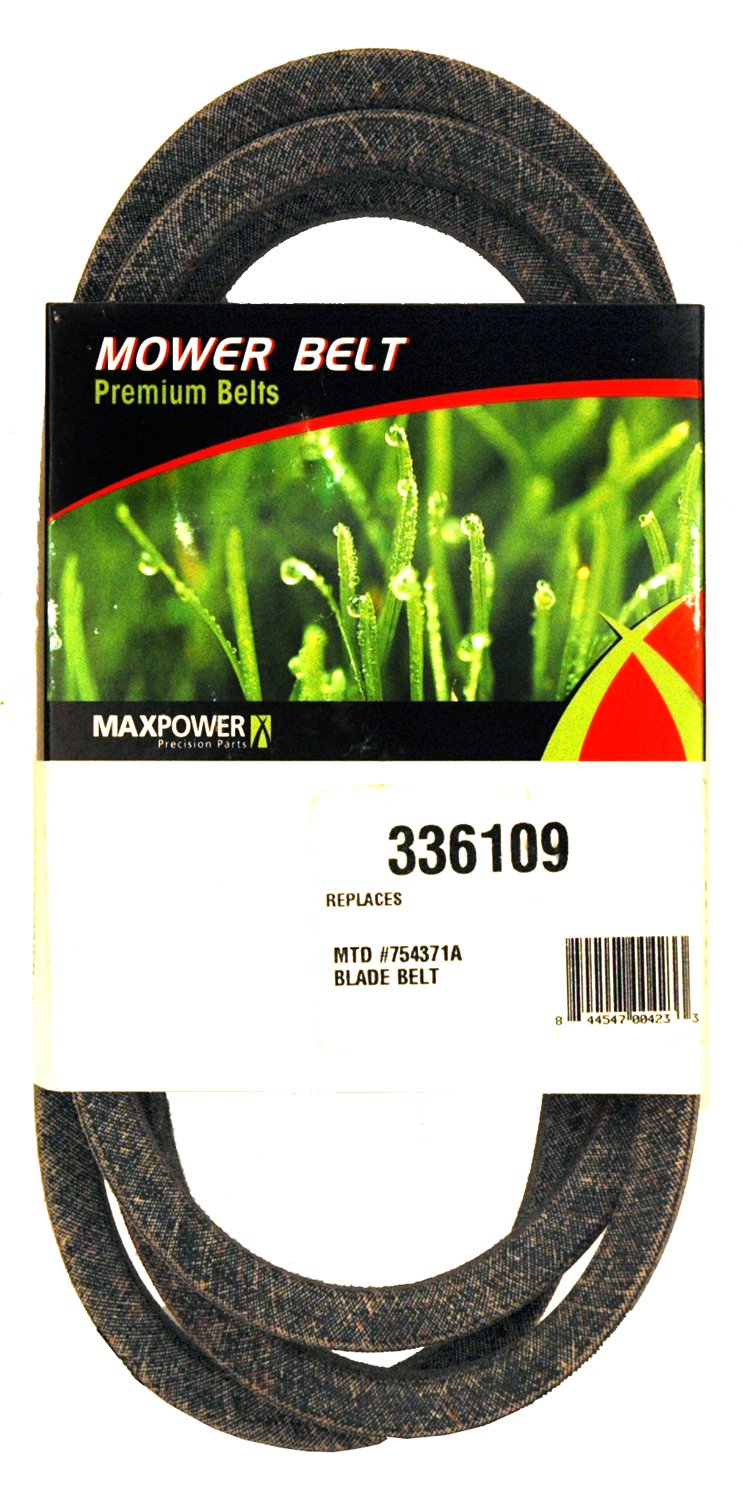 Maxpower 336109 Replacement Lawn Mower Blade to Blade Belt - Compatible with MTD, Cub Cadet, Troy-Bilt 754-0371 & 954-0371 - Perfect for Lawn Maintenance, Grass Cutting & Yard Care