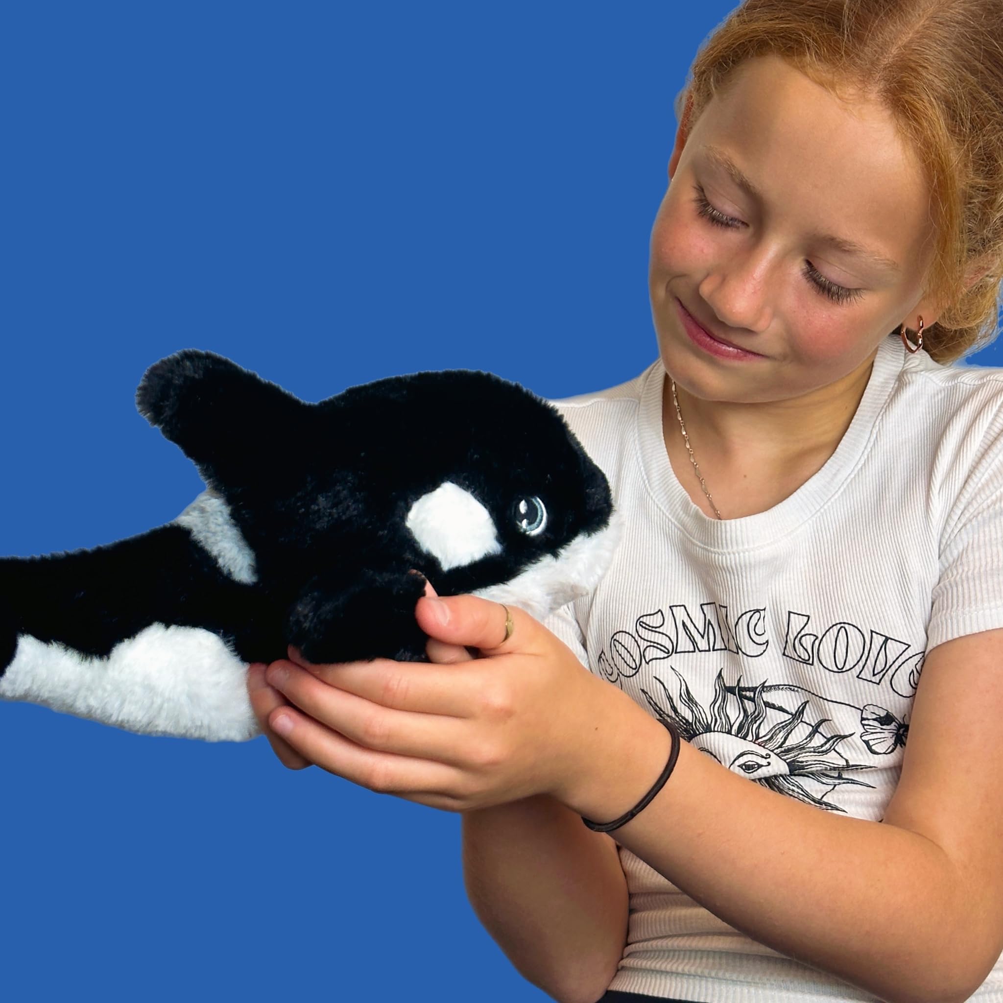Eco-Friendly Recycled Plush Dog Toy - Deluxe Paws Orca Whale Chew Toy for Small & Medium Dogs | Durable, Safe & Sustainable Pet Accessory | Perfect for Indoor Play, Training Rewards & Cuddling Time