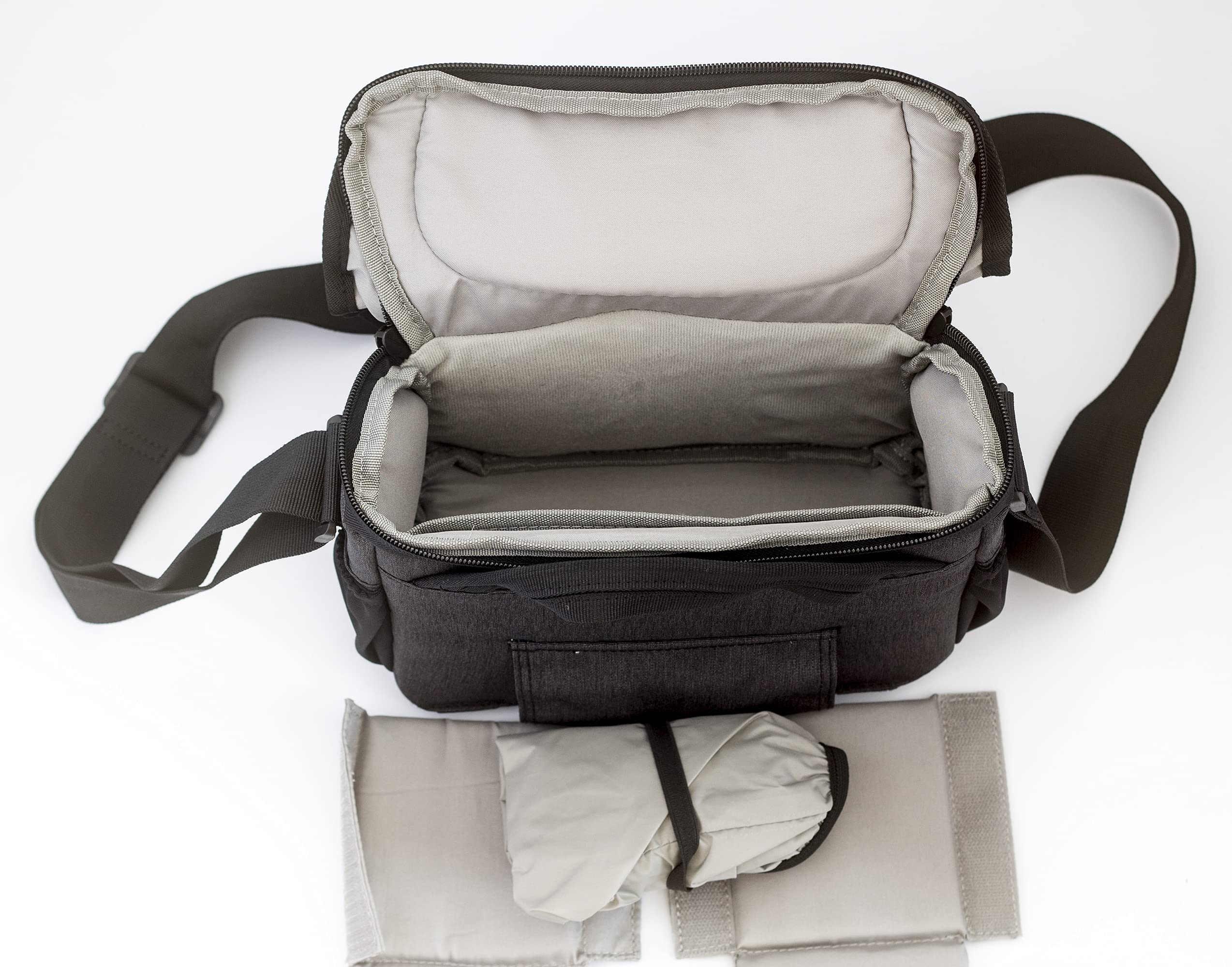 Brompton Mini Bag with Front Luggage Block - Small Black Camera/Battery Pouch (Ortlieb O Bag Alternative) | Perfect for Bicycle Commuting & Urban Travel Accessories