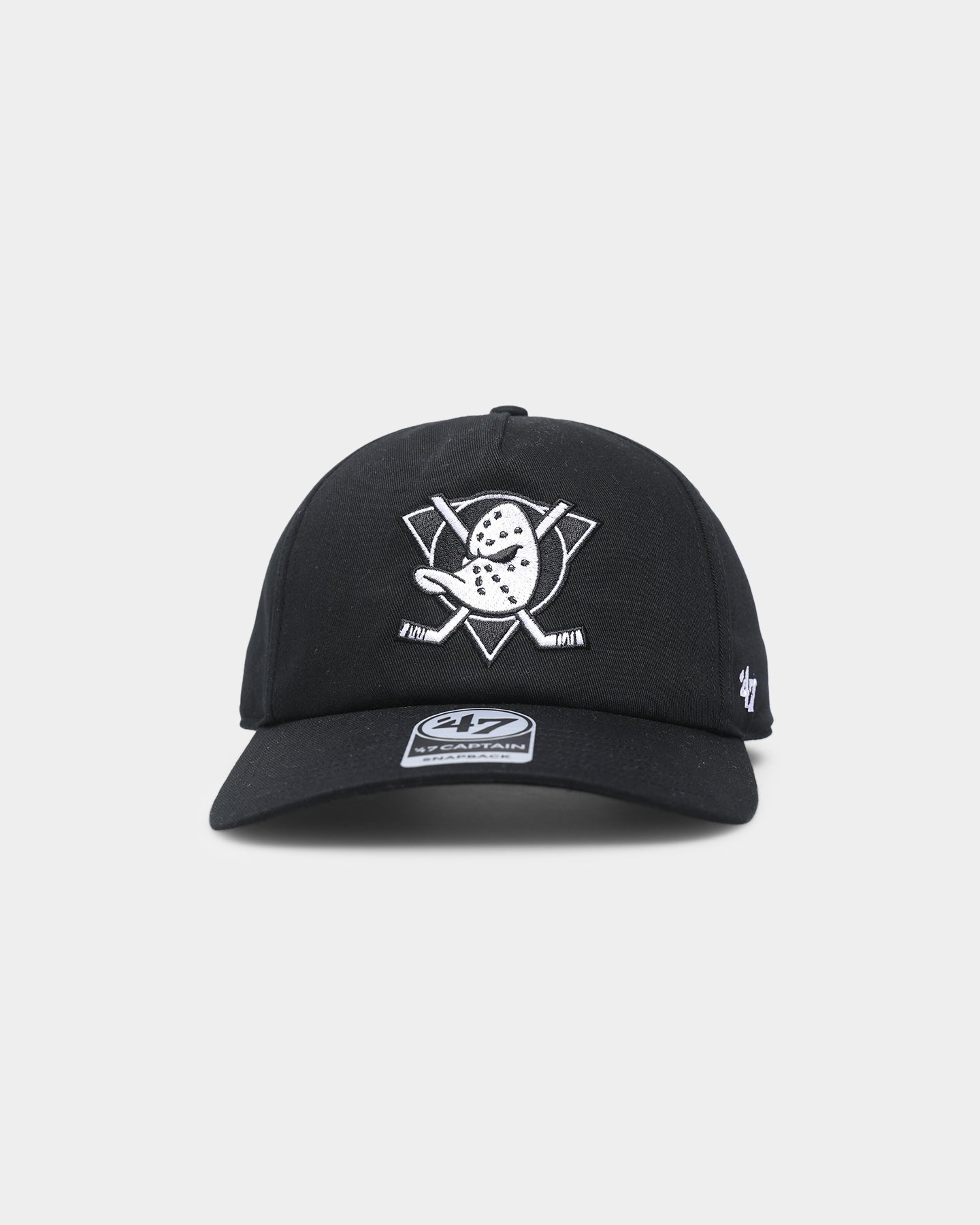 47 Brand Anaheim Ducks Nantasket Snapback Hat - Black/White Adjustable Baseball Cap for Men & Women - Perfect for Hockey Games, Streetwear & Casual Outfits