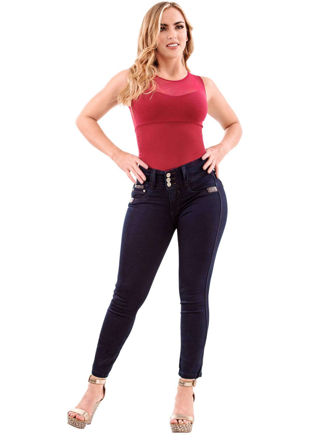 LT.ROSE Butt Lifting Jeans for Women - High Waisted Colombian Jeans for Night Out