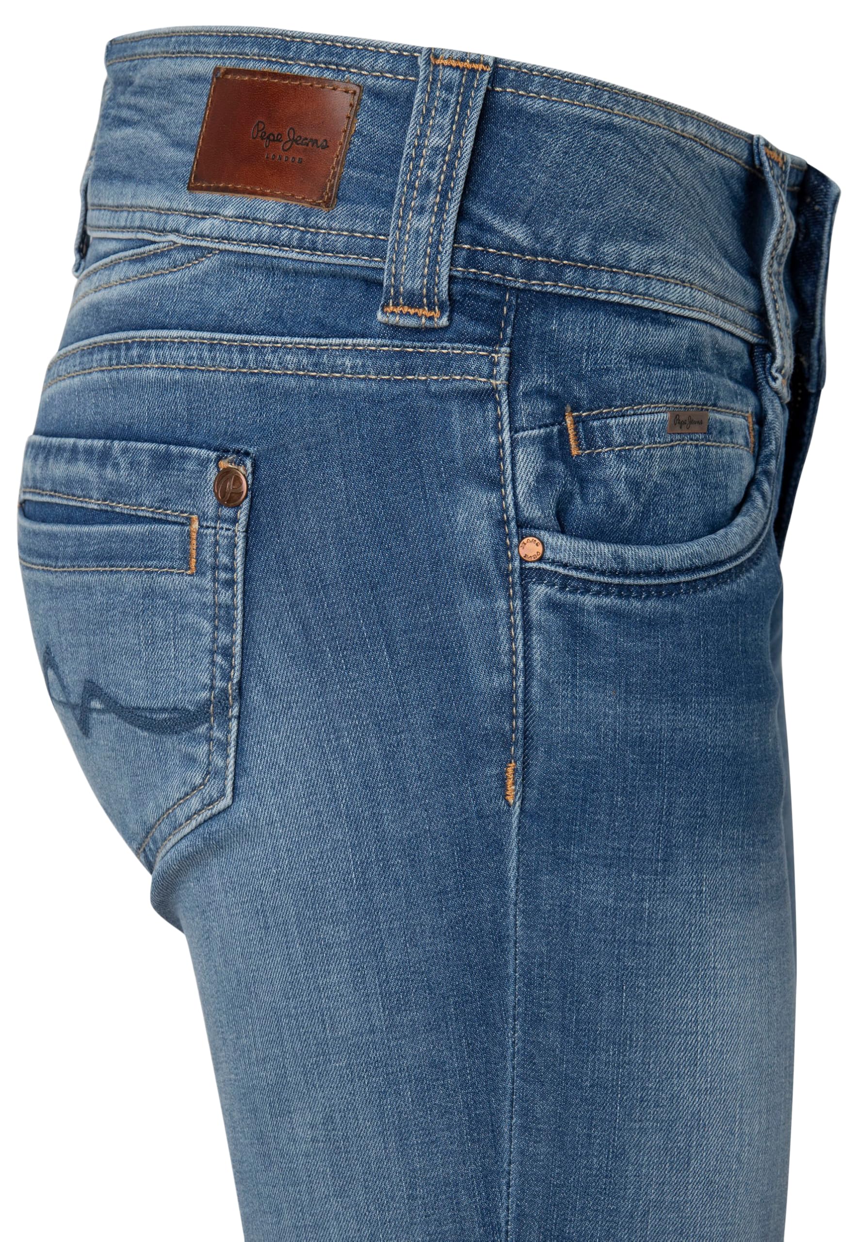 Pepe Jeans Gen Women's Straight Blue Jeans - Size EU 36 (US 26/34) - Classic Denim Pants for Casual Wear & Everyday Outfits