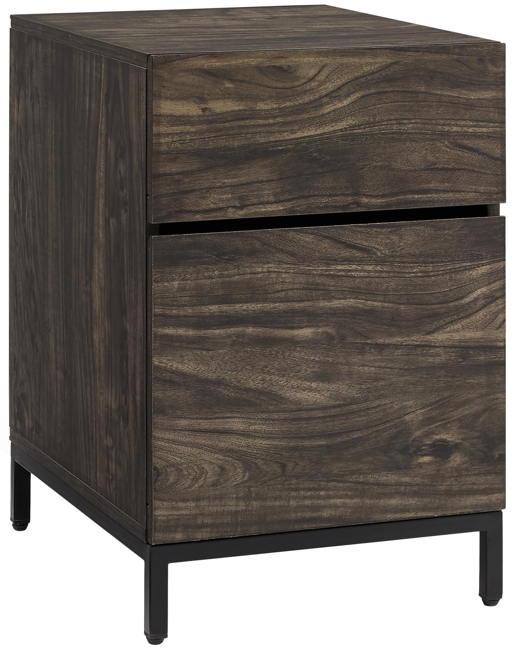 Crosley Furniture Jacobsen File Cabinet - Home Office Storage Organizer, Brown Wooden Filing Cabinet for Documents & Folders - Perfect for Office, Study, and Workspace Organization