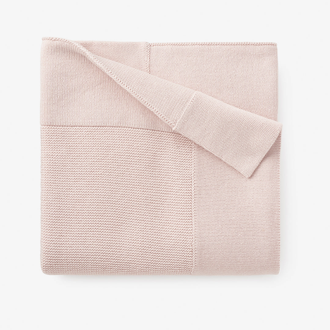 Soft Pale Pink Sofia + Finn Knit Baby Blanket - Cozy & Breathable for Newborns, Infants & Toddlers - Perfect for Nursery, Stroller, Car Seat & Cuddle Time