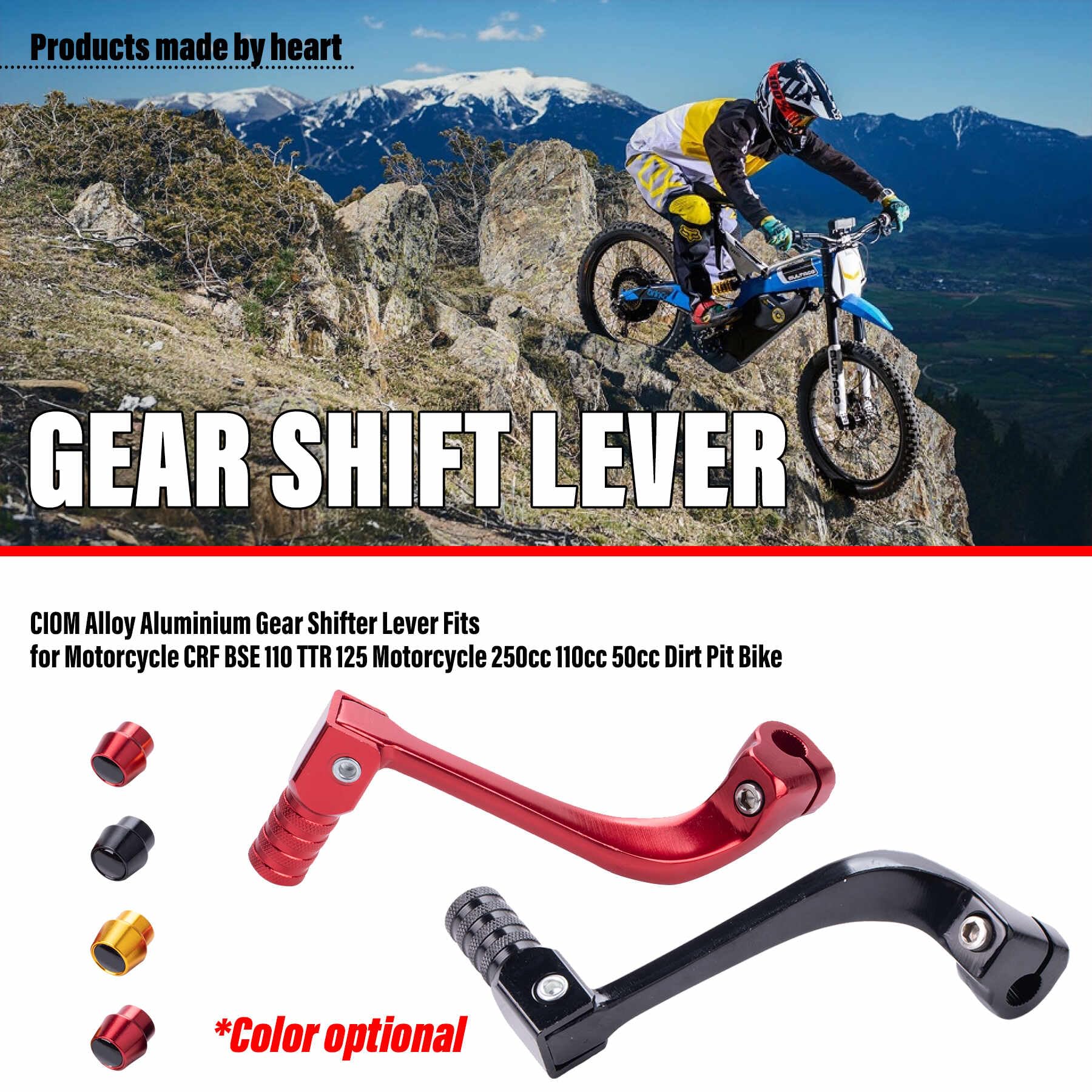 High-Performance Alloy Aluminum Motorcycle Gear Shifter Lever - Compatible with CRF, BSE 110, TTR 125, 250cc, 110cc & 50cc Dirt Pit Bikes (Red) - Durable Upgrade for Off-Road Racing & Trail Riding