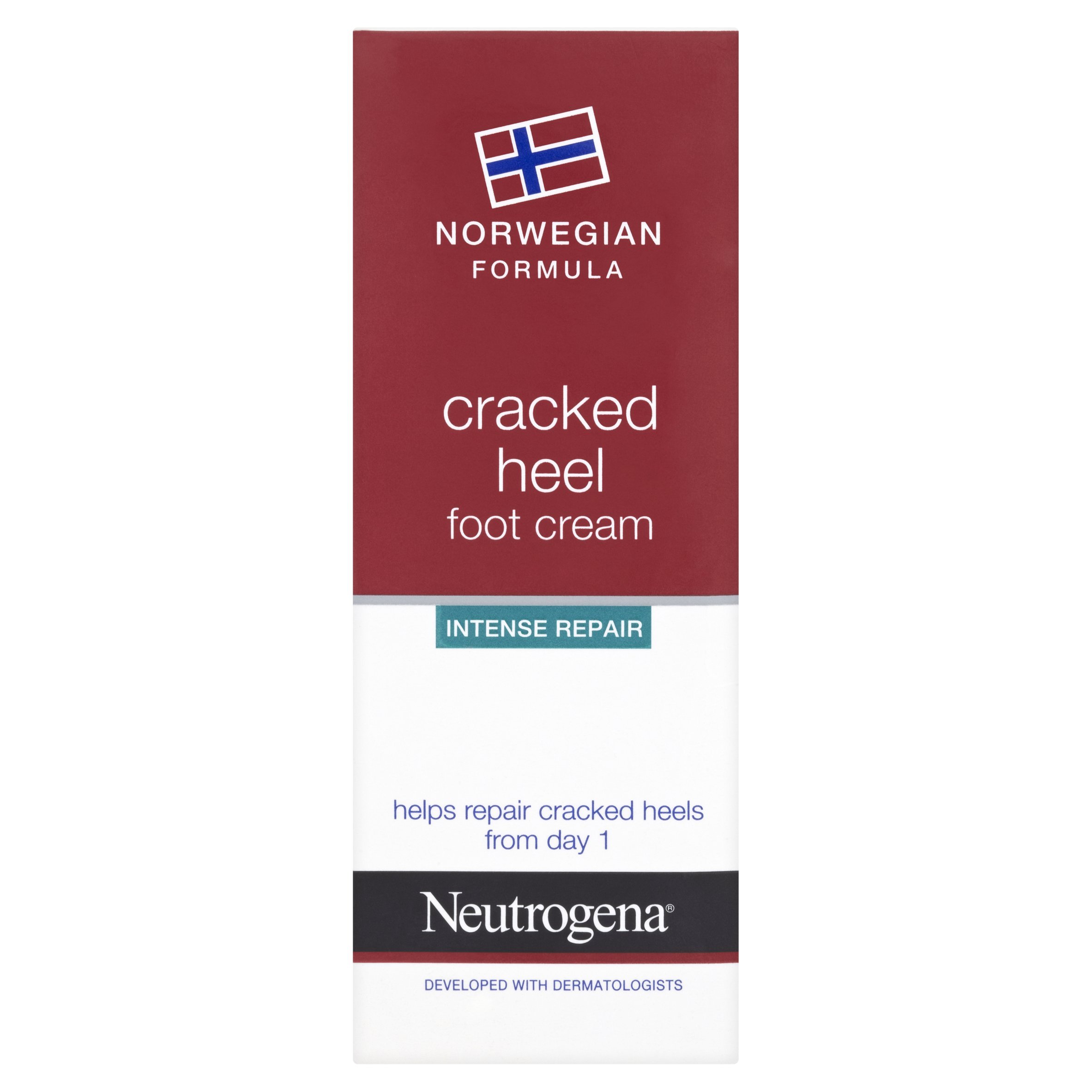Neutrogena Norwegian Formula Cracked Heel Foot Cream 40ml - Intensive Moisturizing Treatment for Dry, Rough Feet - Perfect for Daily Foot Care & Cracked Heel Repair
