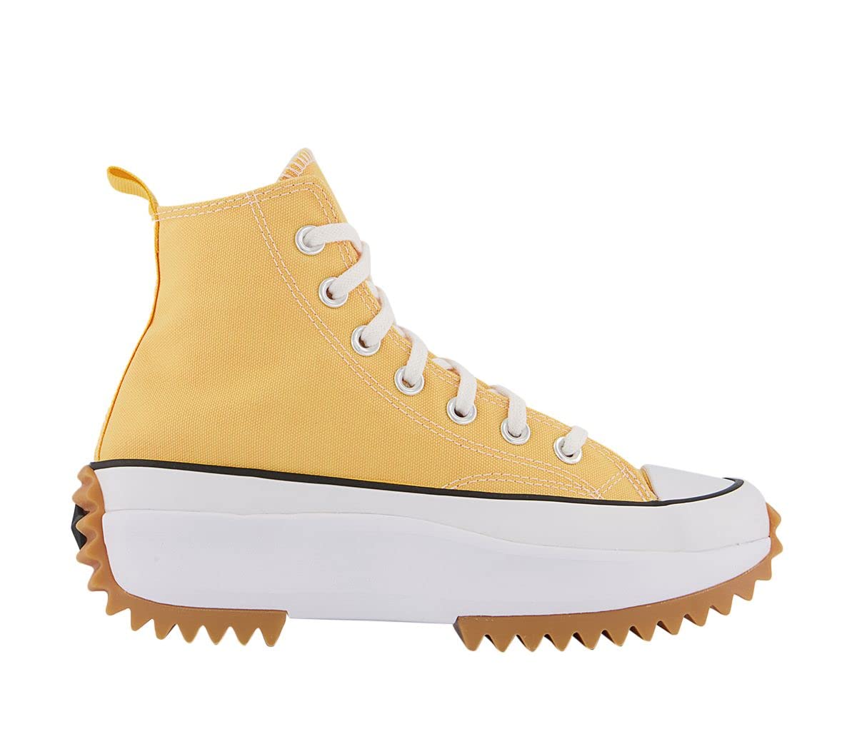 Converse Women's Run Star Hike Sneakers - Citron Zest/Black/White | Comfortable Platform Shoes for Women | Size 8.5 US | Perfect for Casual Wear, Street Style & Everyday Fashion