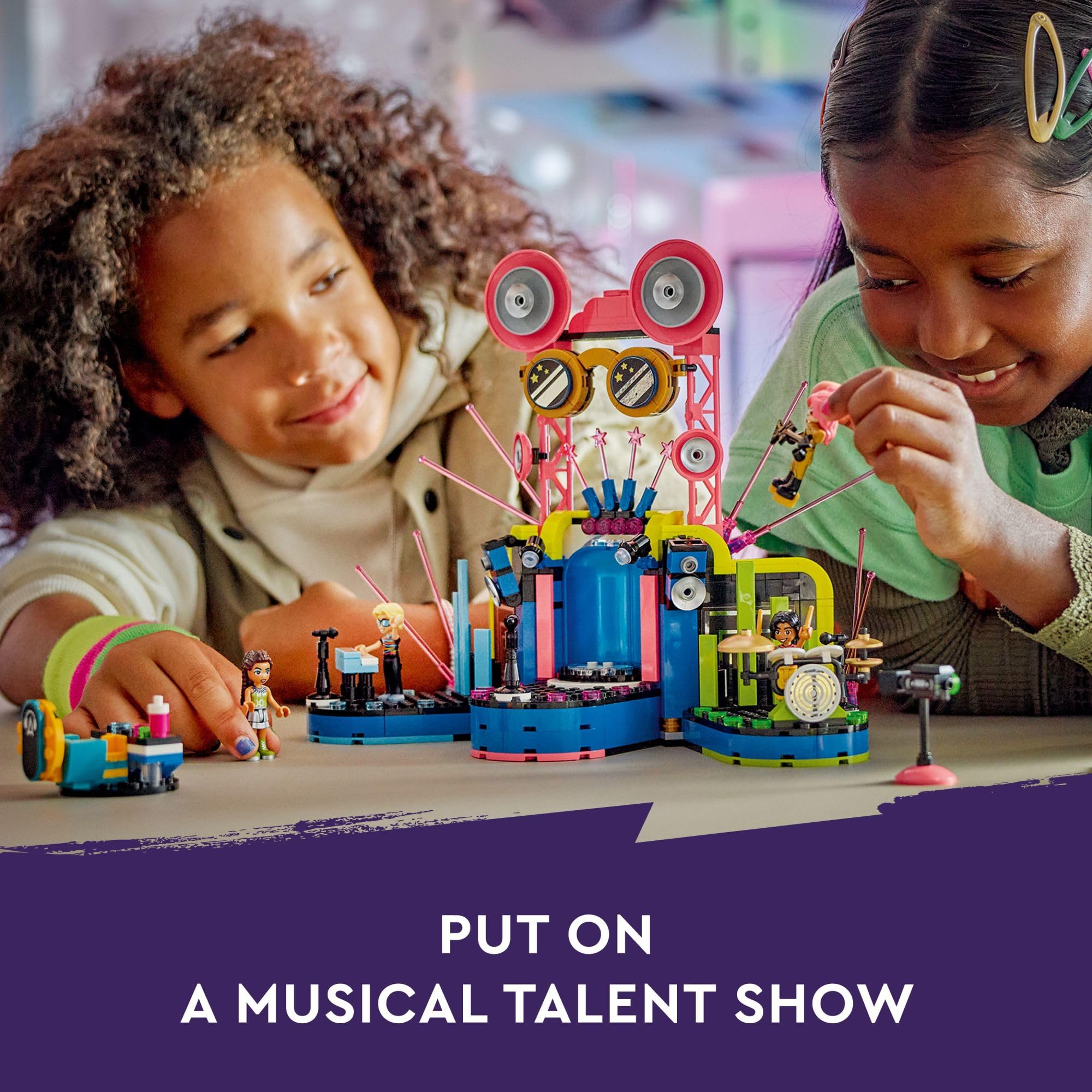 LEGO Friends Heartlake City Music Talent Show Building Kit - Creative STEM Toy with 4 Mini-Doll Characters for Kids Ages 7+ | Perfect Gift for Girls & Boys | Encourages Social-Emotional Learning & Musical Play | Great for Birthday Parties, Playdates & Creative Storytelling