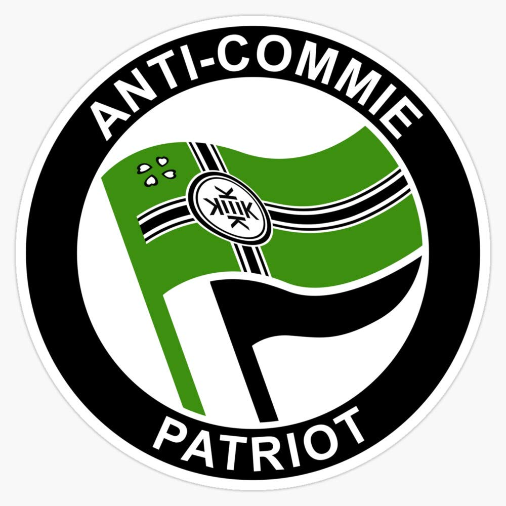 Anti-Communist Patriotic Vinyl Bumper Sticker - Waterproof 5 Inch Decal for Cars, Laptops & Coolers - USA Made Political Sticker for Conservatives