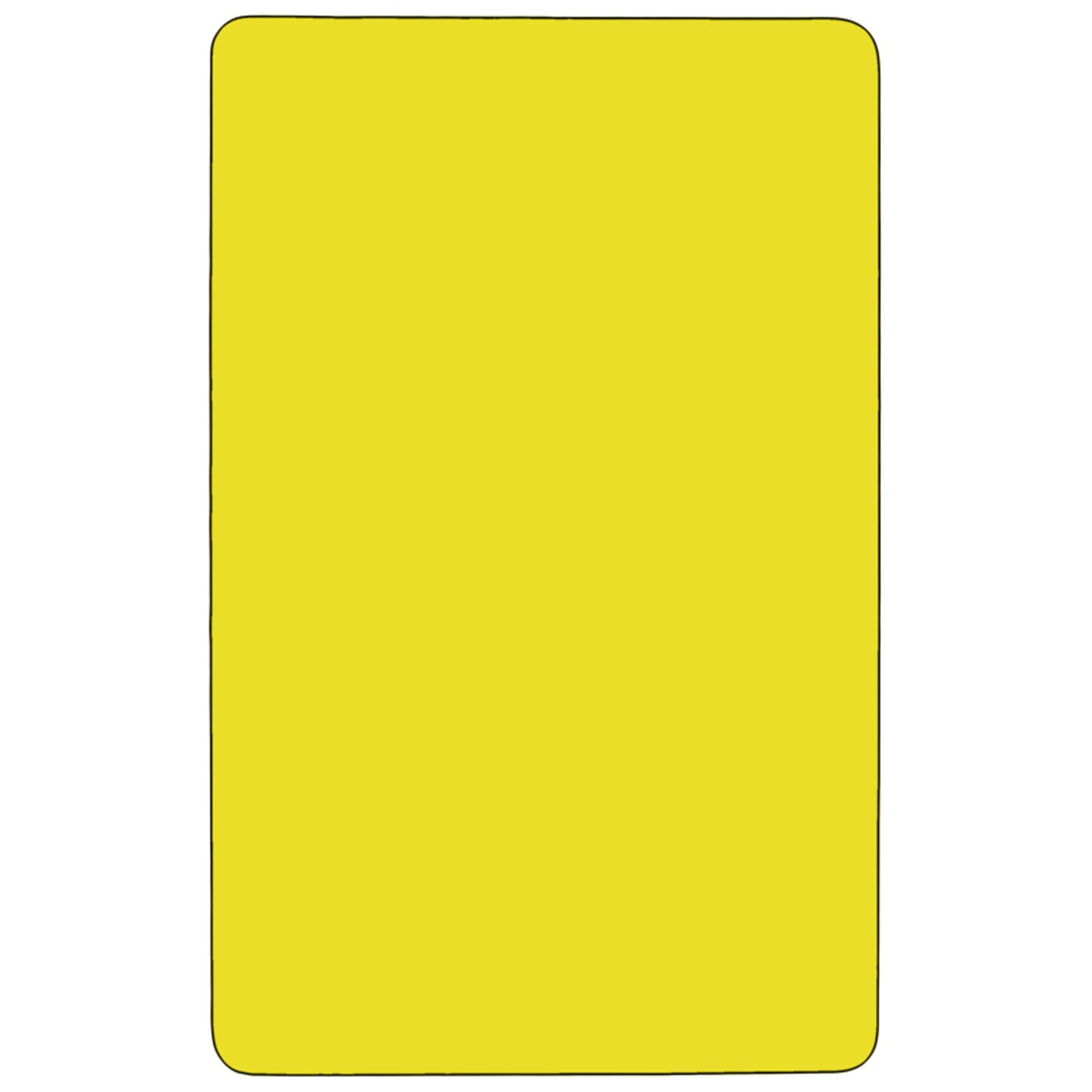 EMMA + OLIVER 24x60 Inch Yellow HP Laminate Preschool Activity Table - Durable Kids Learning Table for Classroom, Daycare & Homeschool Activities