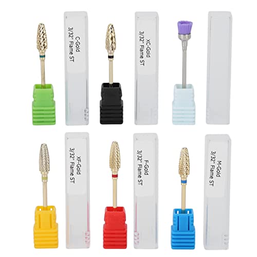 5pcs Professional Nail Drill Bits Set - Tungsten Steel Manicure Pedicure Tools for Dead Skin Removal, Nail Cleaning & Polishing - Perfect for Salon & Home Nail Care