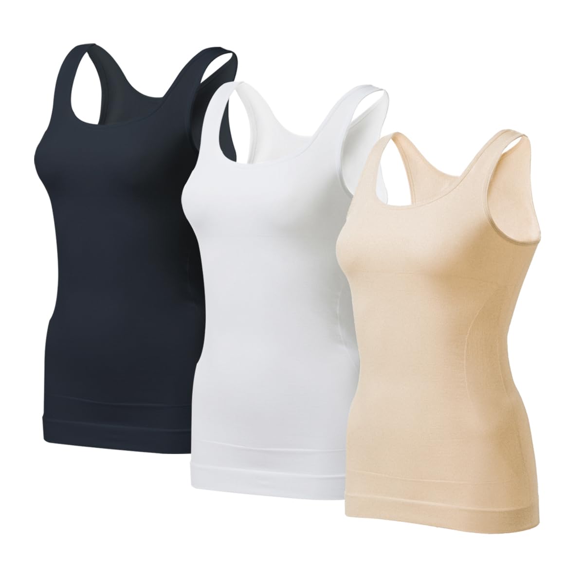 EUYZOU Women's Tummy Control Shapewear Tank Top - Seamless Body Shaper Compression Shirt for Slimming & Smoothing | Perfect for Dresses, Workouts & Everyday Wear