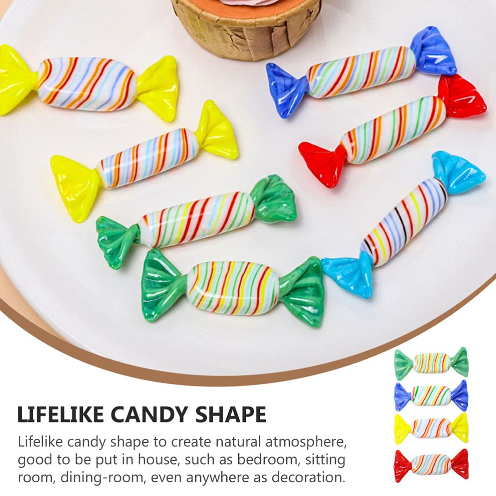 4pcs Glass Candy Ornaments - Unique Home Decor for Parties & Gifts