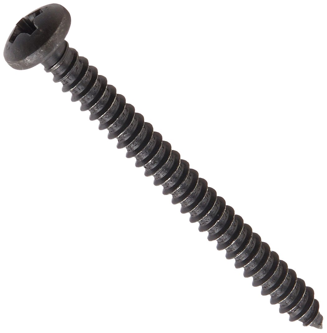 Small Parts 0810ABPPB #8-18 Steel Sheet Metal Screws, Black Oxide Pan Head Phillips Drive, 5/8