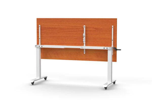 Everest Crank Flip Top Table - Adjustable Height Folding Table for Home, Office & Outdoor Use - Perfect for Dining, Work & Camping