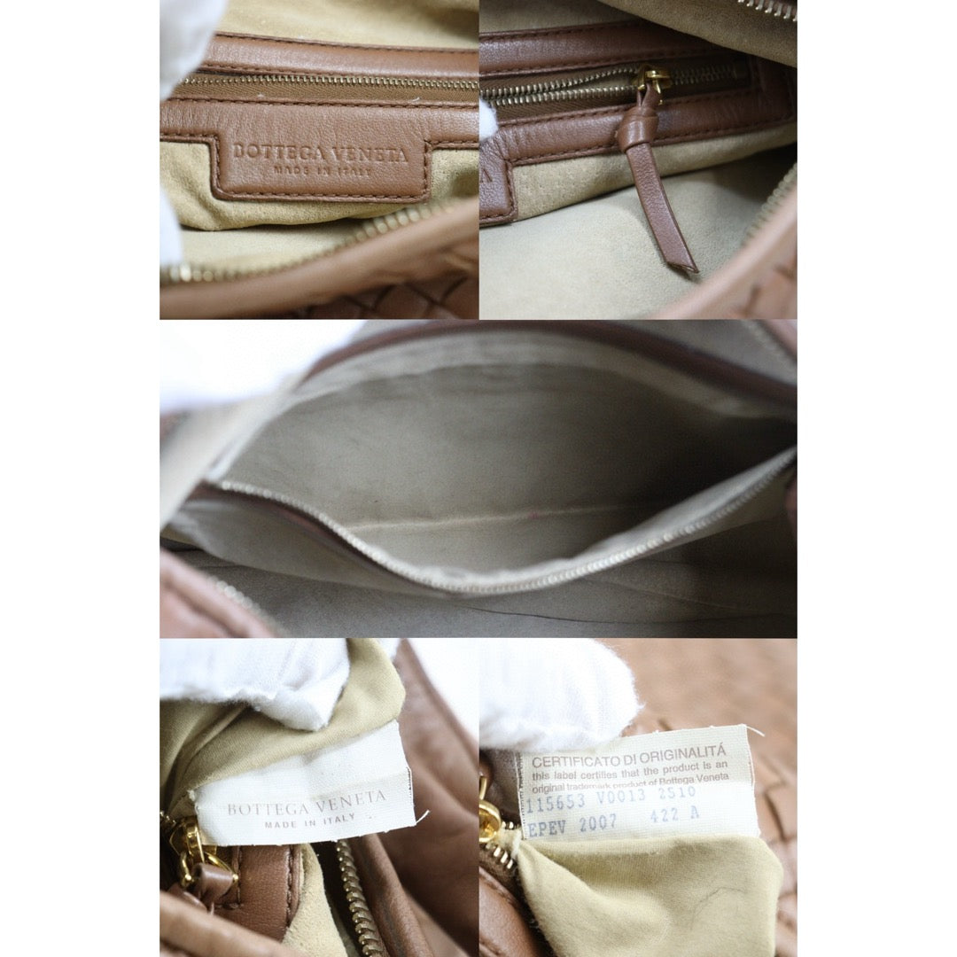 Bottega Veneta V25042416 Genuine Lamb Skin Leather Braided Handbag - Pre-Owned Luxury Purse for Women | Perfect for Date Nights, Parties & Special Occasions