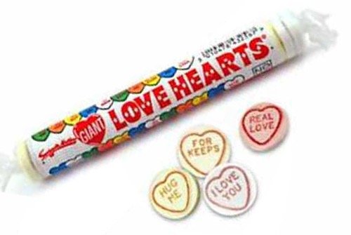 Swizzels Matlow Giant Love Heart Rolls - Pack of 5 | Sweet Valentine's Candy for Gifts, Parties & Romantic Occasions
