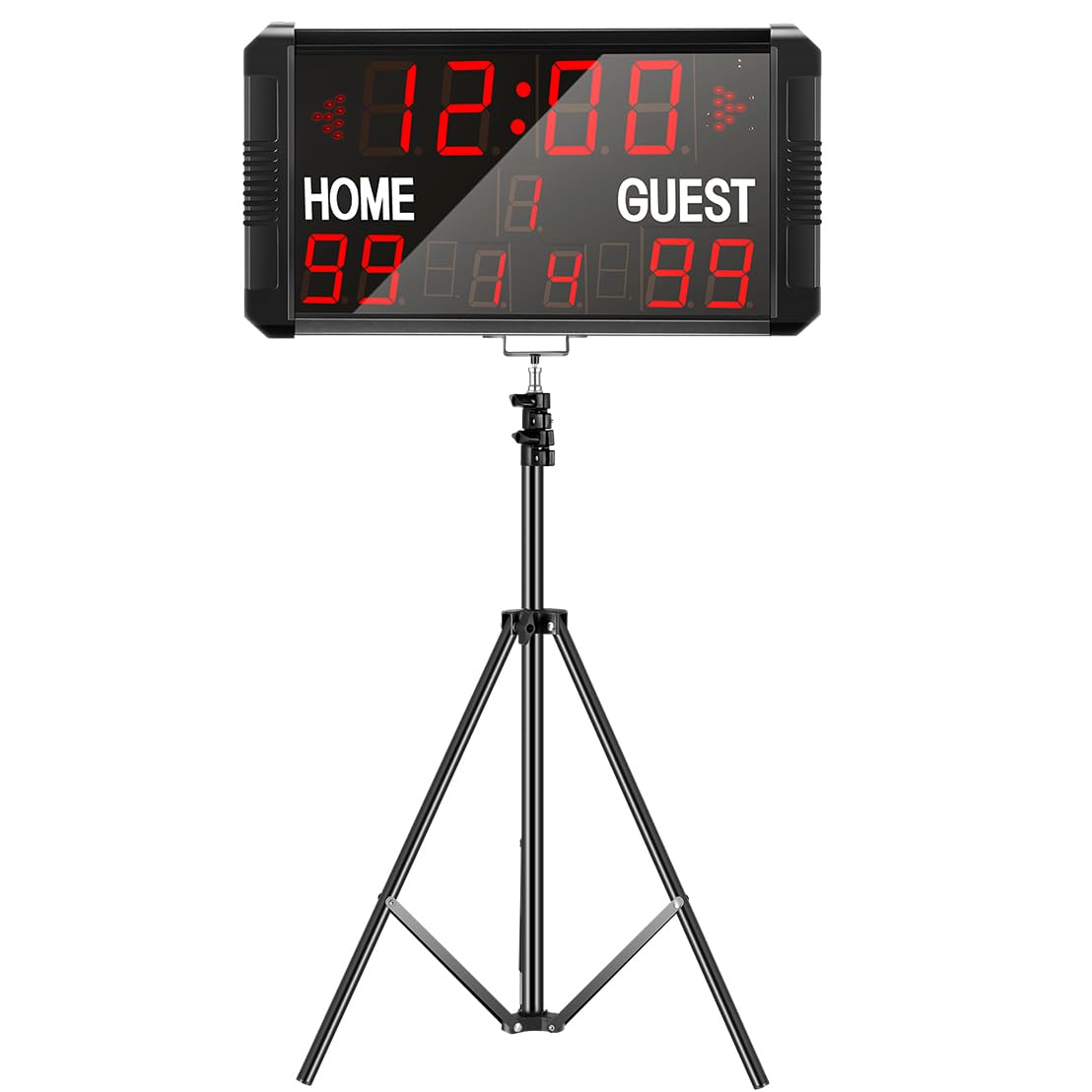 Portable LED Digital Scoreboard with Tripod & Wall Mount - 14/24s Shot Timer for Football, Basketball, Baseball, Soccer, Volleyball | Perfect for Sports Games, Tournaments & School Events