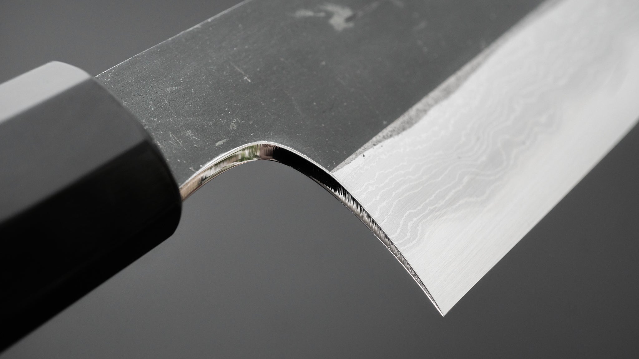 Hitohira Togashi White #1 Kurouchi Damascus Gyuto 240mm Japanese Chef Knife - Premium Burnt Yakusugi Handle - Perfect for Sushi, Meat Cutting & Professional Kitchen Use