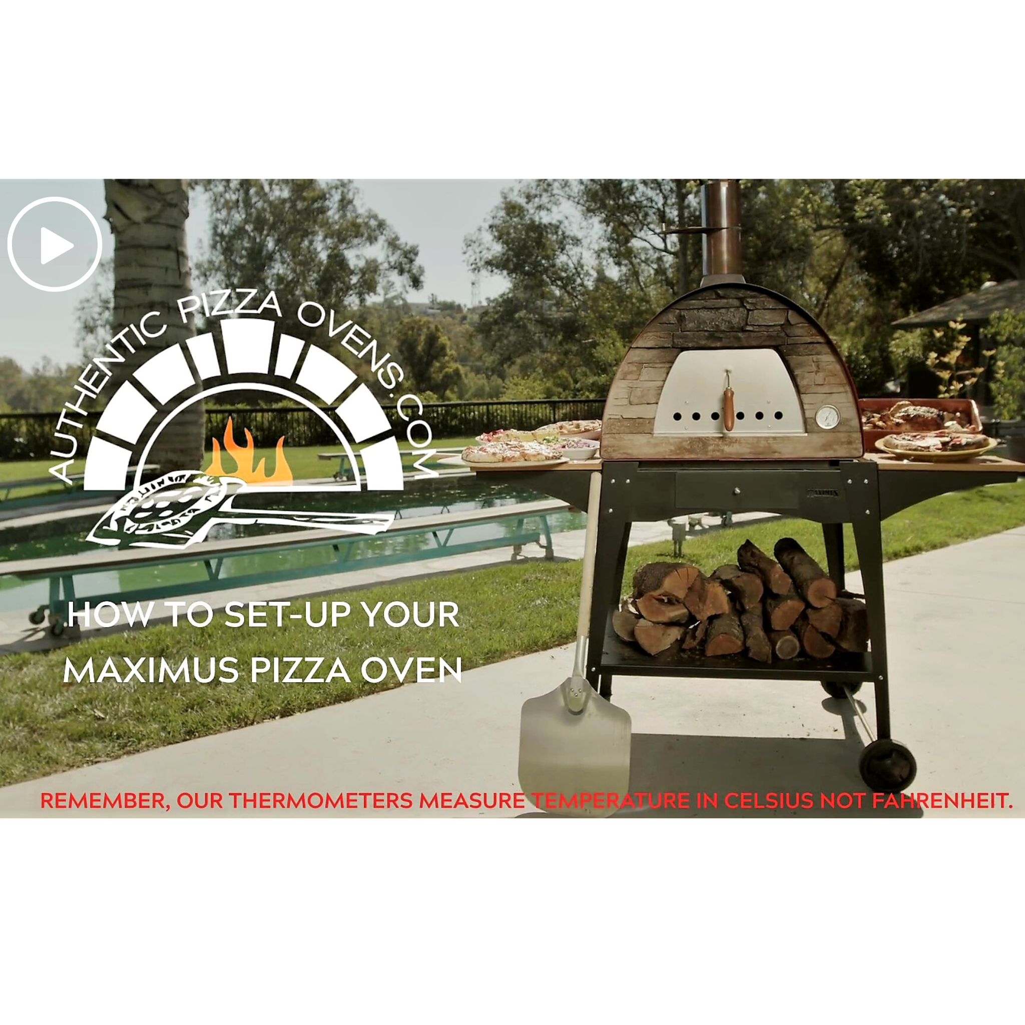 MAXIMUS PRIME Large Portable Pizza Oven - Outdoor Wood Fired Pizza Maker, Stainless Steel & Red Finish - Perfect for Backyard, Camping, Picnics and Tailgating Parties