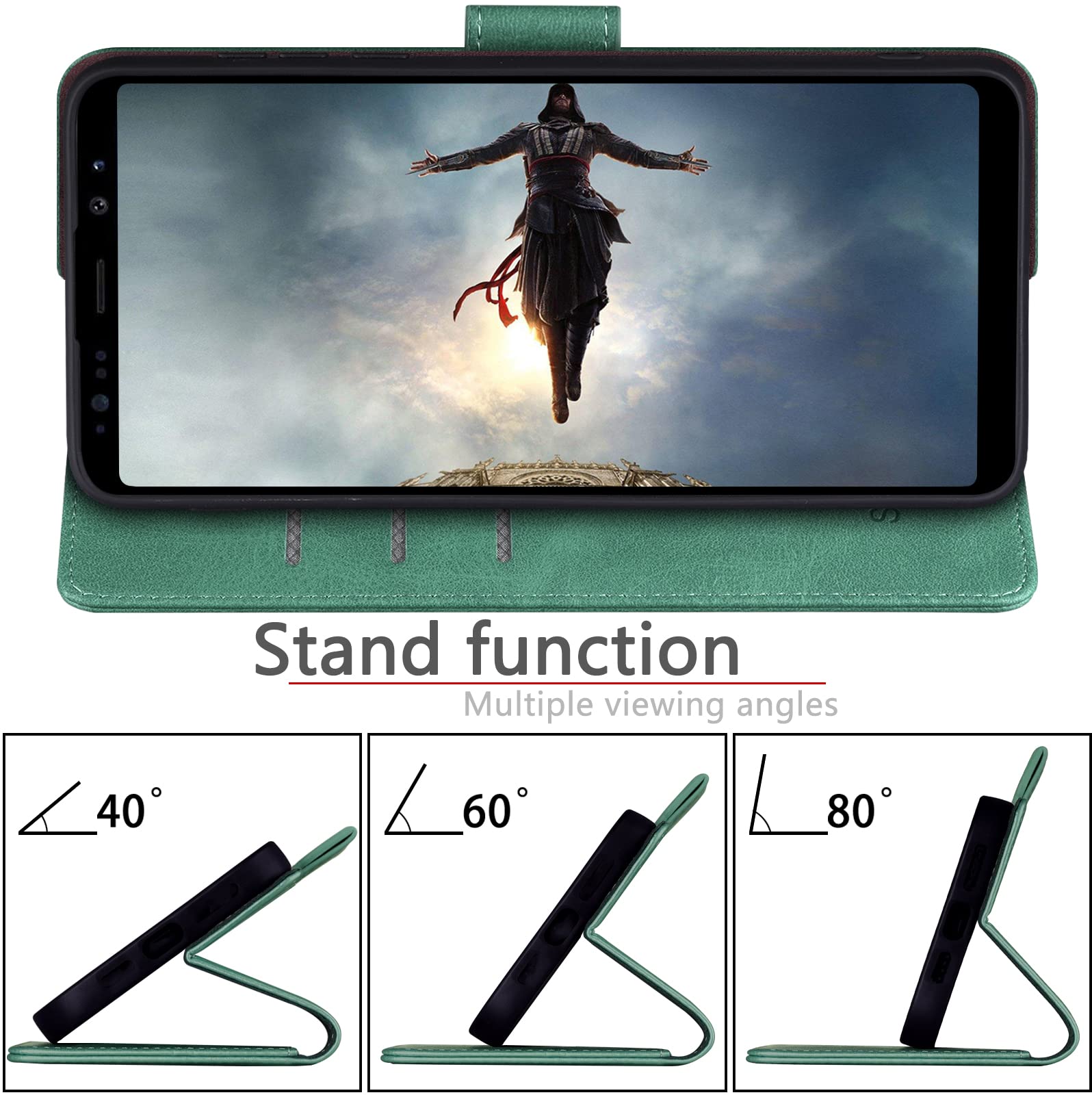 RFID Blocking Leather Wallet Case for Samsung Galaxy Note 9 6.4