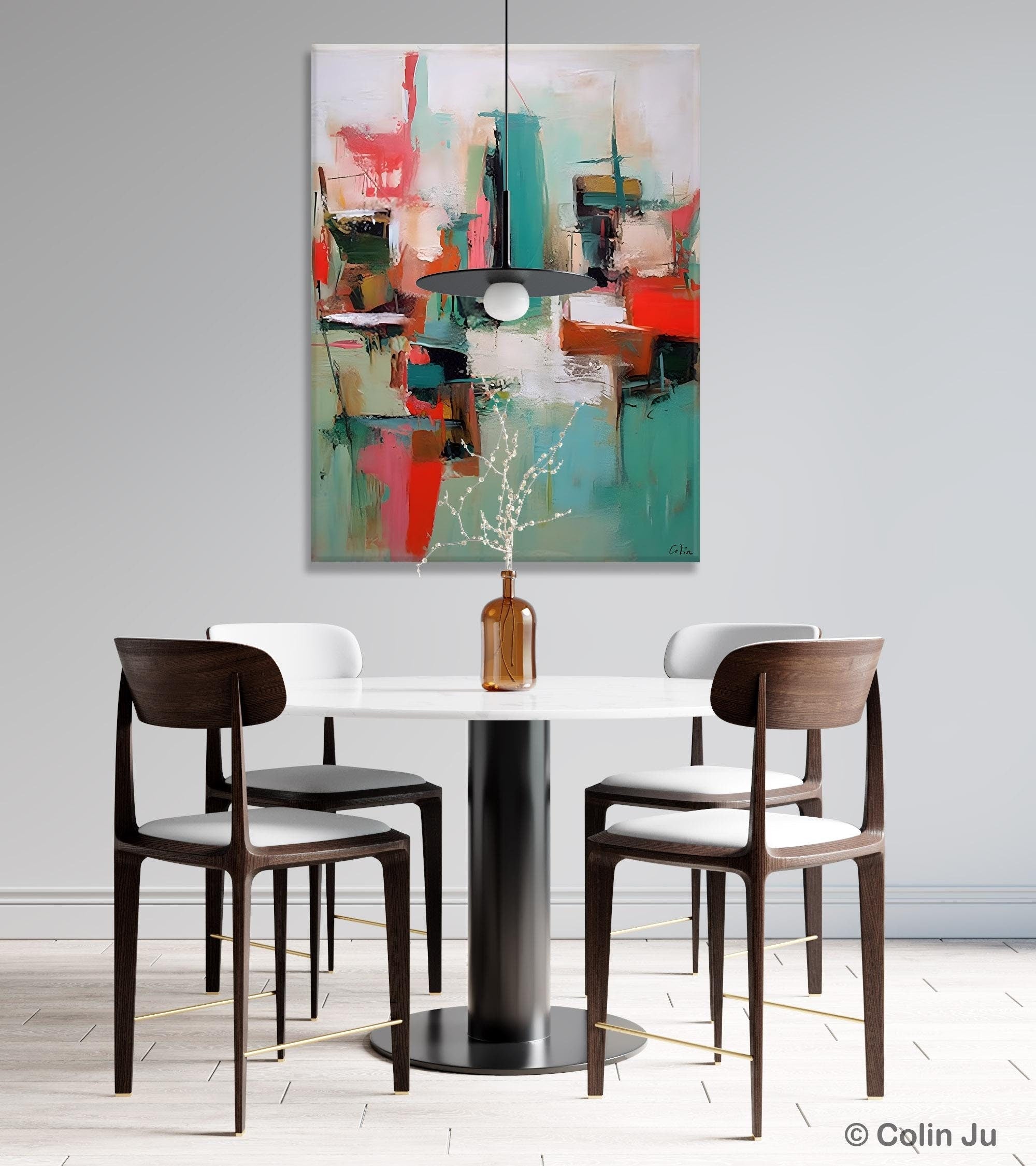 Extra Large Contemporary Acrylic Canvas Painting - Original Abstract Impasto Artwork for Wall Decor | Modern Home & Office Decoration