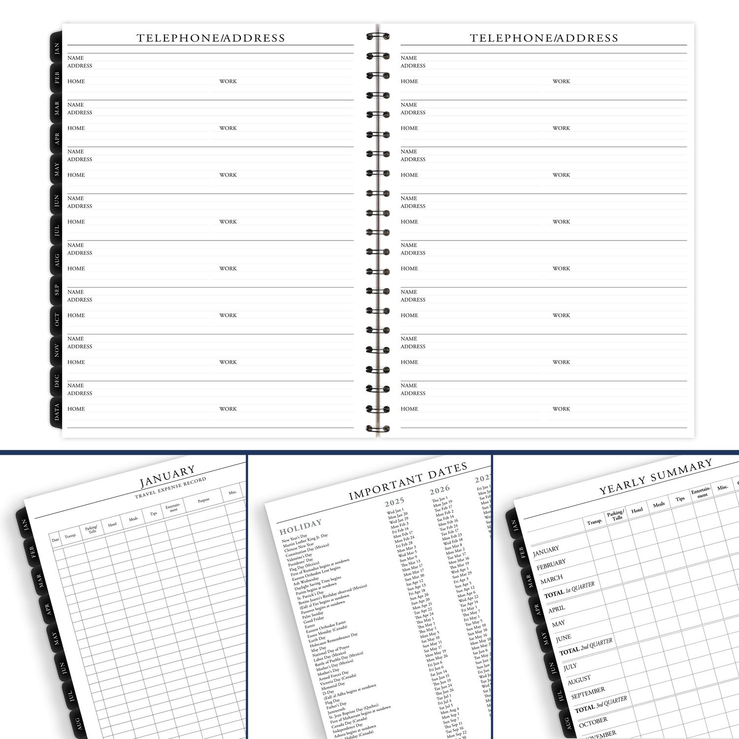 AT-A-GLANCE Executive 2025 Planner Refill - Weekly & Monthly Calendar, 8.25