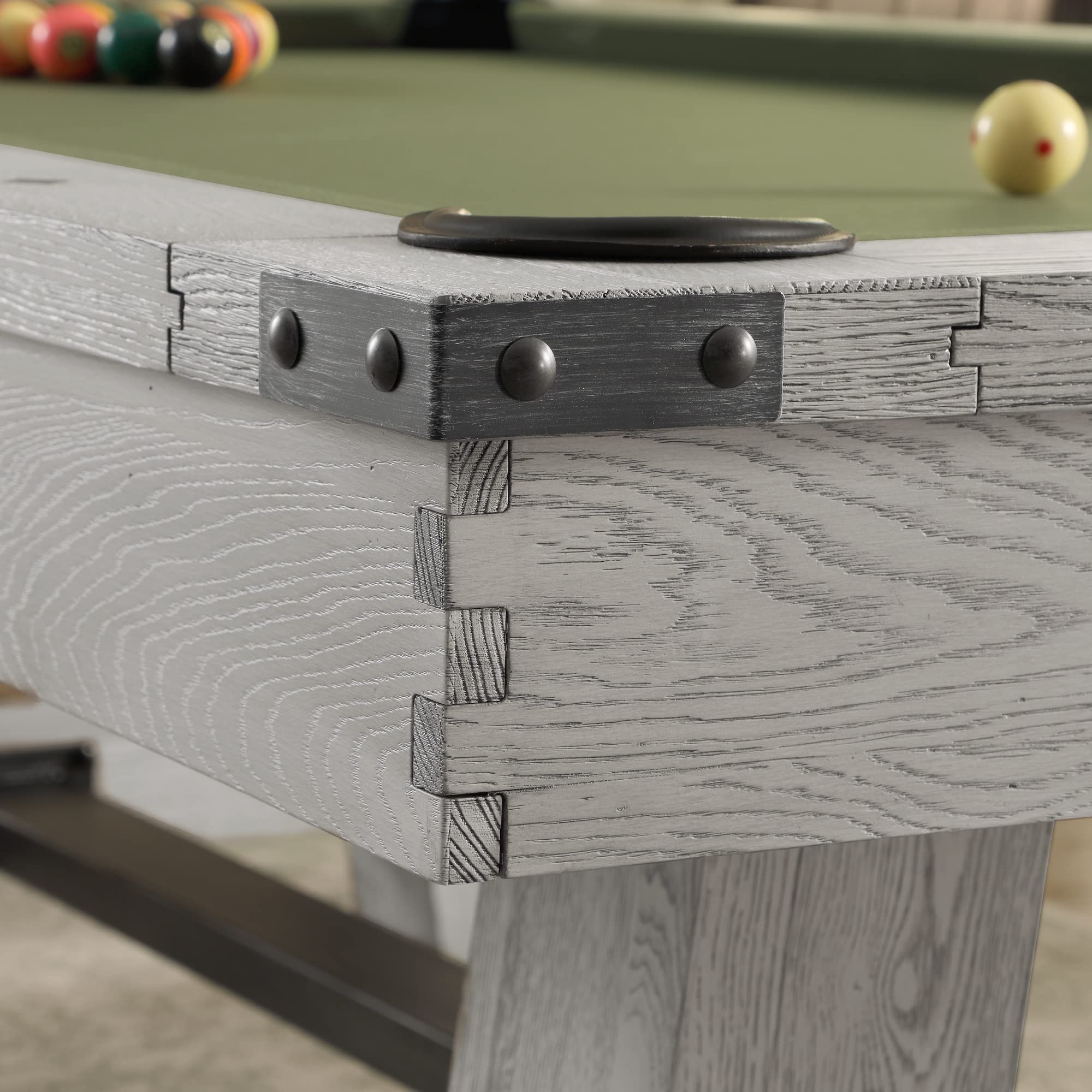 Playcraft Yukon River Slate Pool Table - 7ft & 8ft Billiard Table with Premium Hardwood Frame & 3-Piece Slate Bed - 25 Felt Color Options - Perfect for Game Rooms, Home Bars, Offices & Man Caves - Professional Tournament Style Pool Table for Family Entertainment & Competitive Play