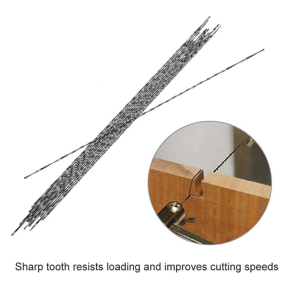 Premium Jewelry Wax Saw Blades Set - 12 Pcs Spiral Scroll Saw Blades for Wood, Metal & Plastic Cutting - Ideal for Jewelry Making, DIY Crafts & Precision Carving (#4)